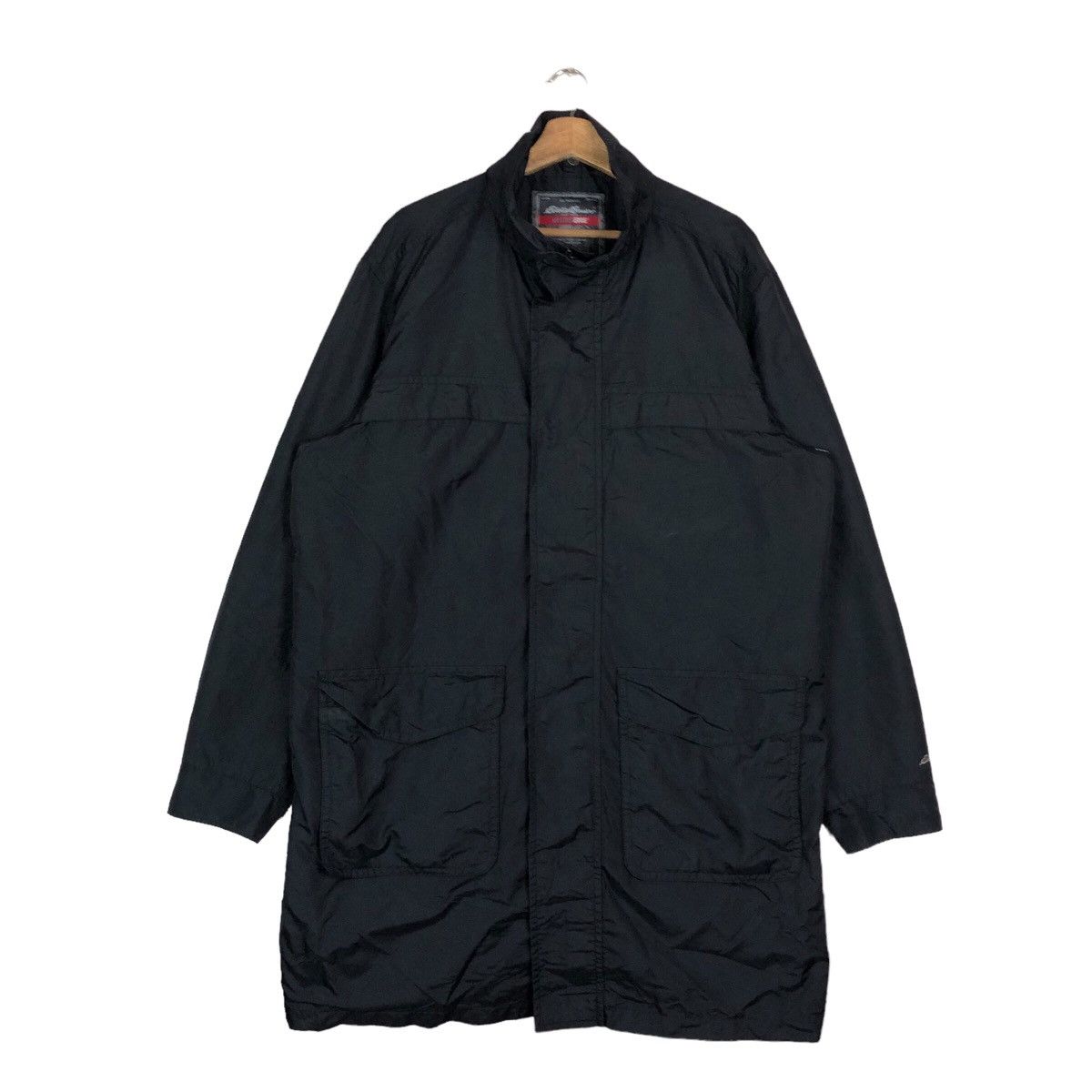 Eddie Bauer Vintage Eddie Bauer Hidden Button Long Jacket Grailed