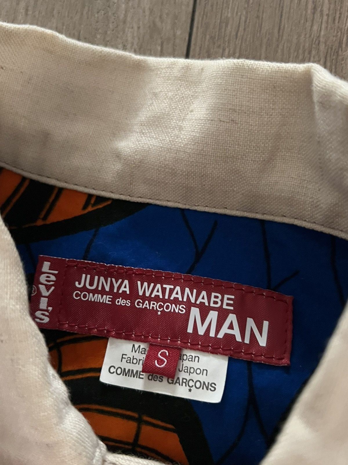 Comme des Garcons × Junya Watanabe AD2014 Junya Watanabe Levis Cream Patchwork Denim Jacket Size US S / EU 44-46 / 1 - 11 Thumbnail