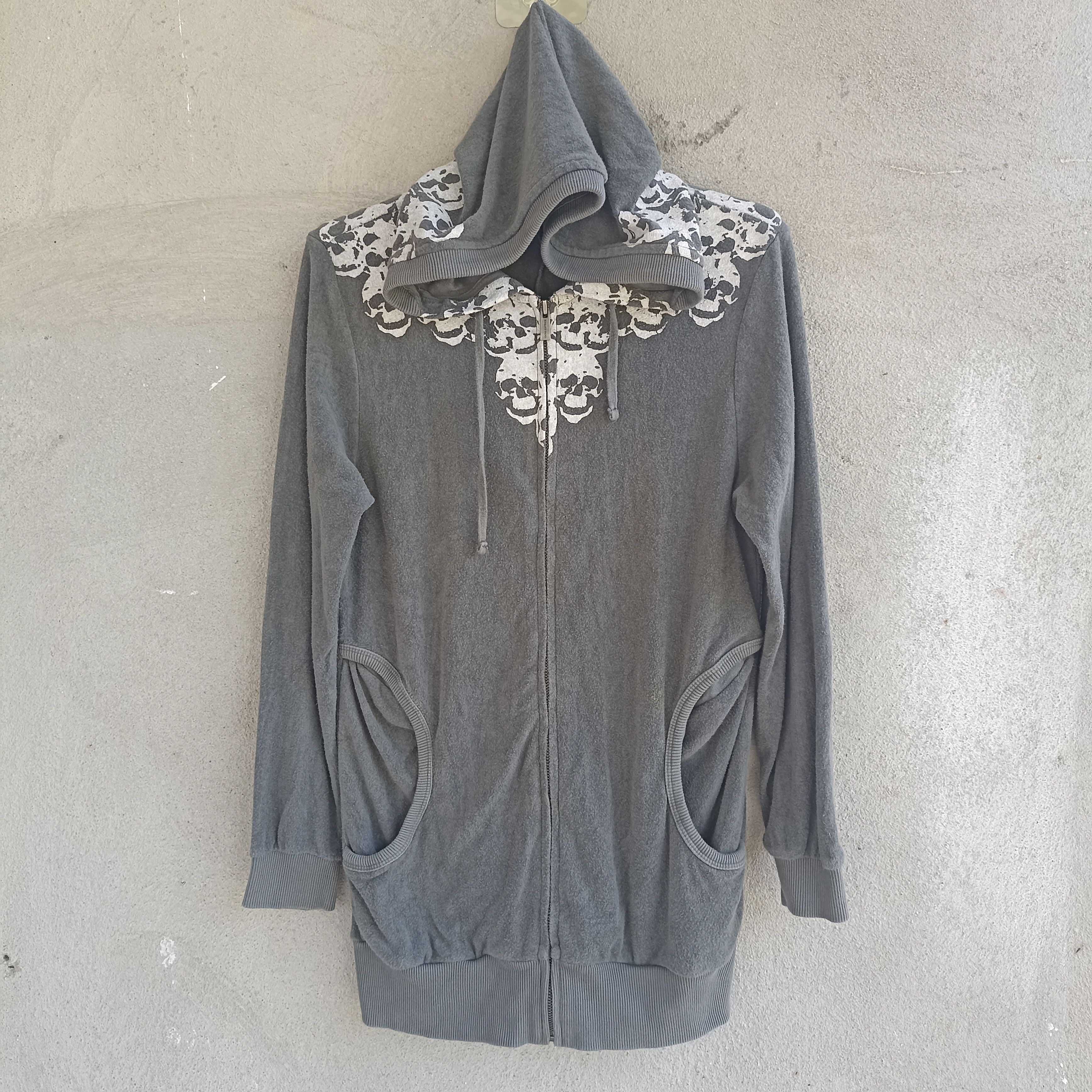 Japanese Brand Skull Gray Hoodie Size S / US 4 / IT 40 - 1 Thumbnail