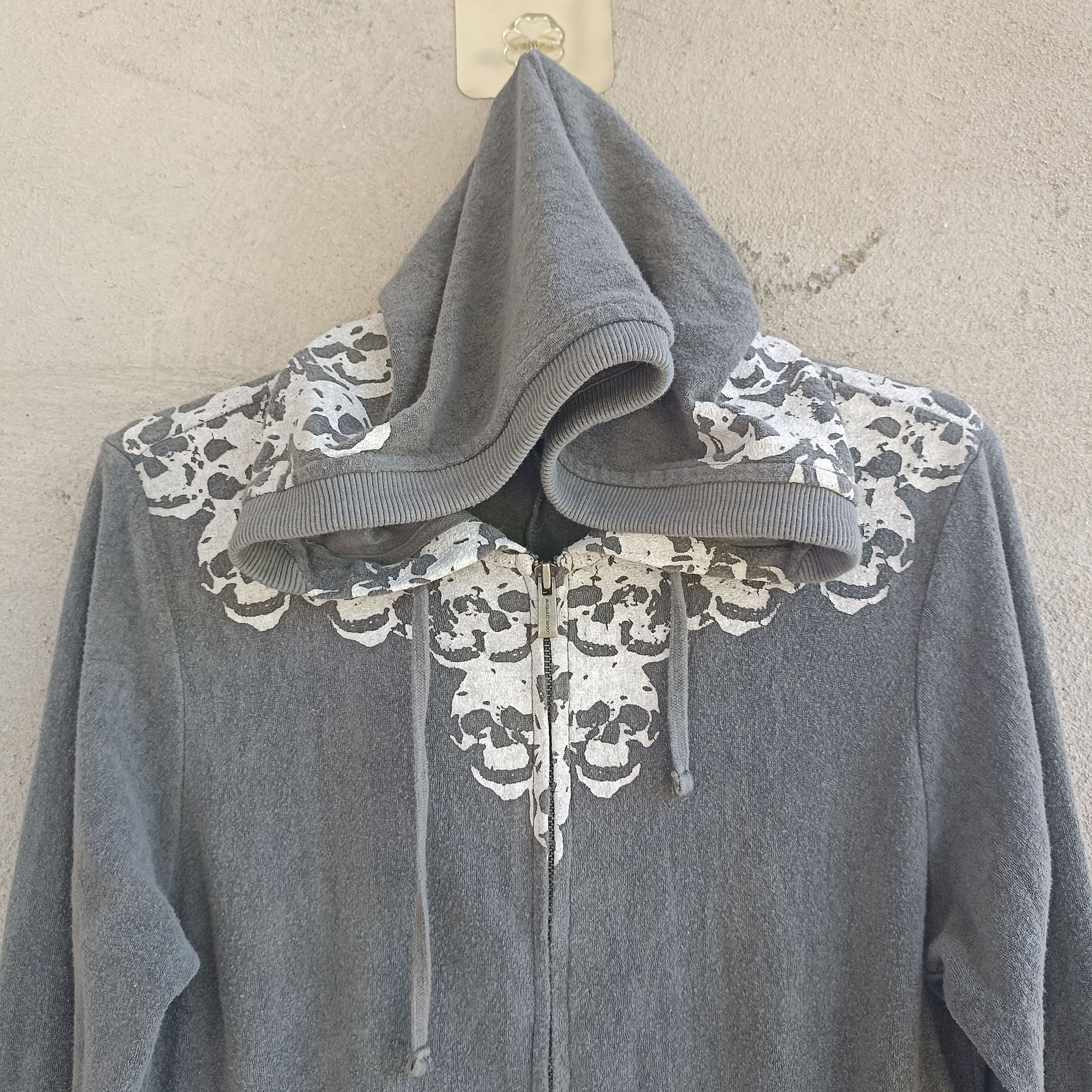 Japanese Brand Skull Gray Hoodie Size S / US 4 / IT 40 - 2 Thumbnail