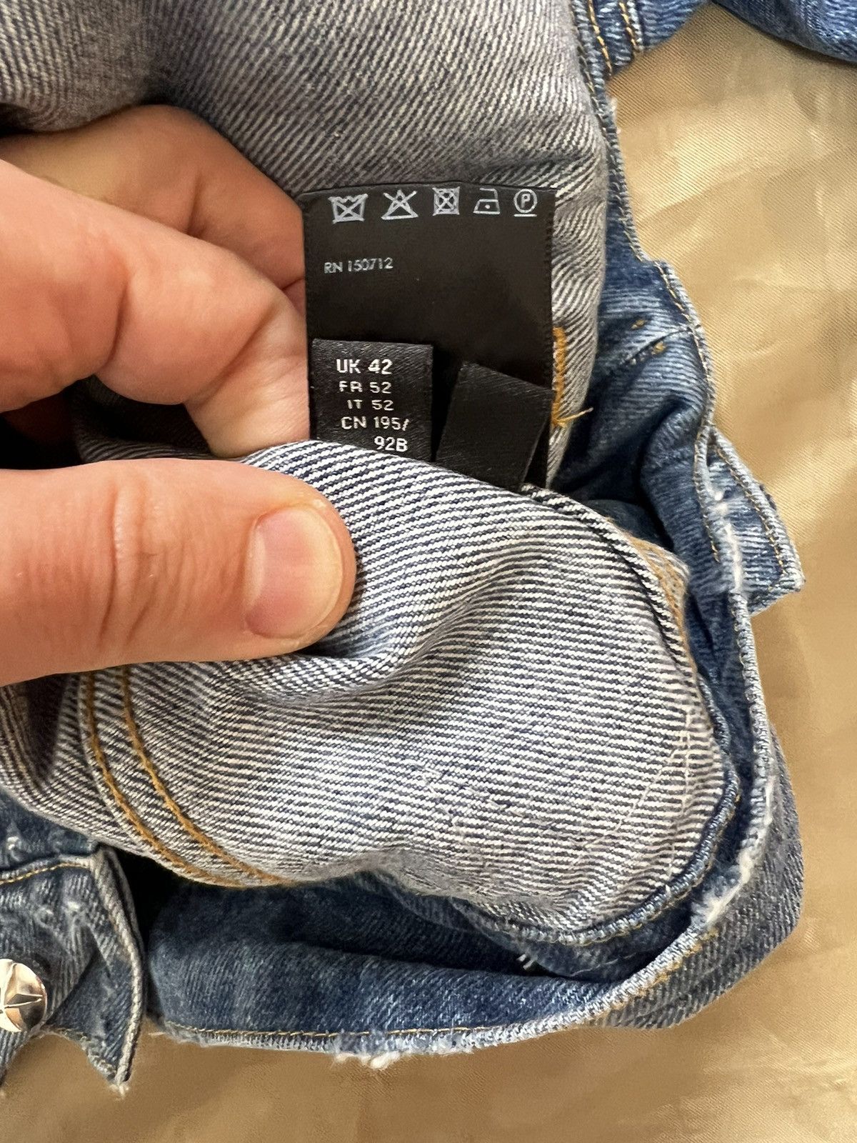 Amiri Amiri Chemist Denim Trucker Jacket size XL $2900 Size US XL / EU 56 / 4 - 5 Thumbnail
