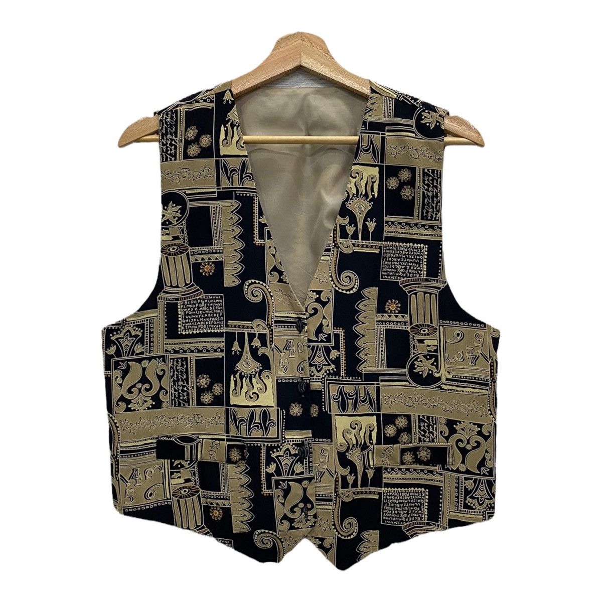 Issey Miyake 🔥GRAIL🇯🇵 MOSCHINO INSPIRED SILK BUTTON VESTS Size US S / EU 44-46 / 1 - 1 Thumbnail