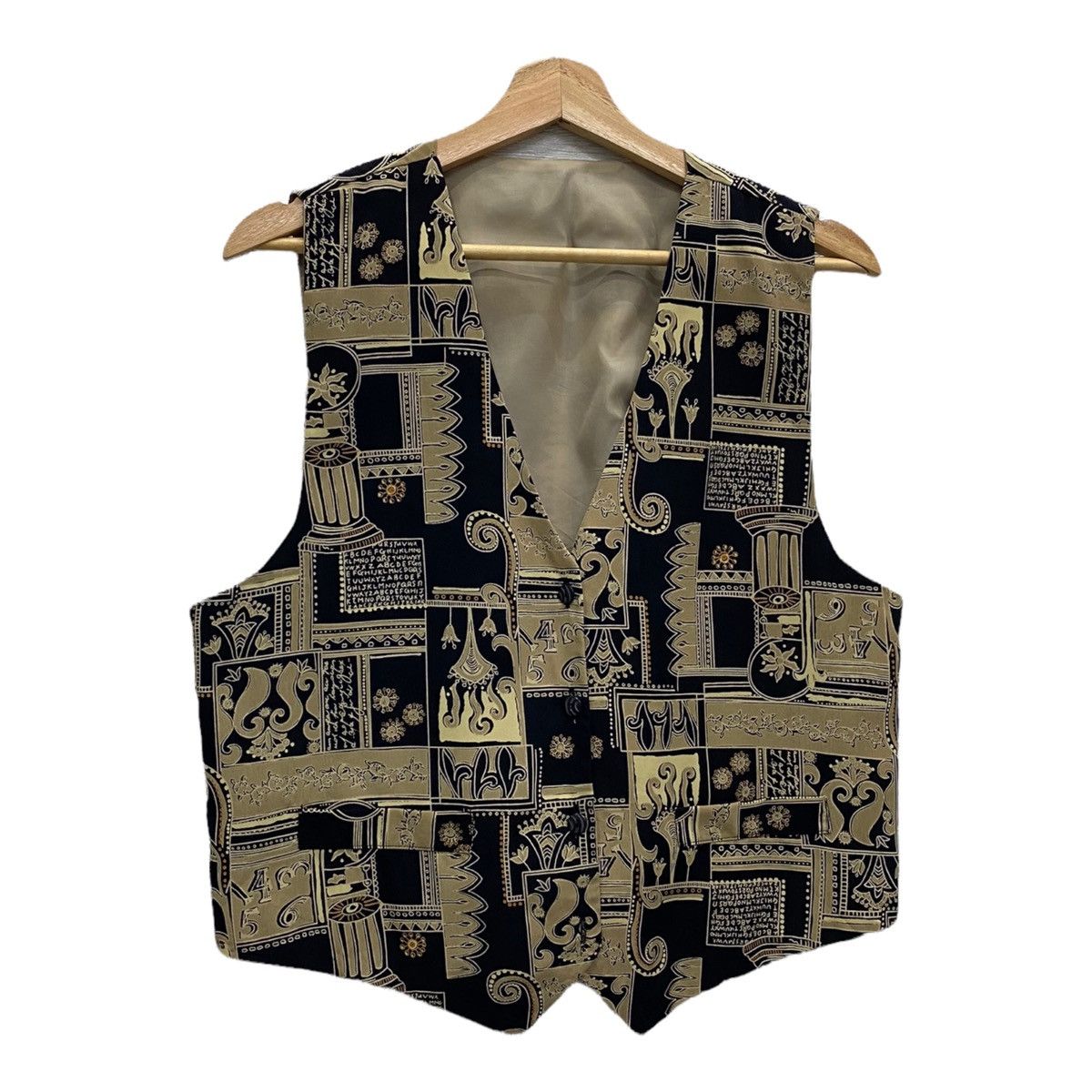 Issey Miyake 🔥GRAIL🇯🇵 MOSCHINO INSPIRED SILK BUTTON VESTS Size US S / EU 44-46 / 1 - 3 Thumbnail