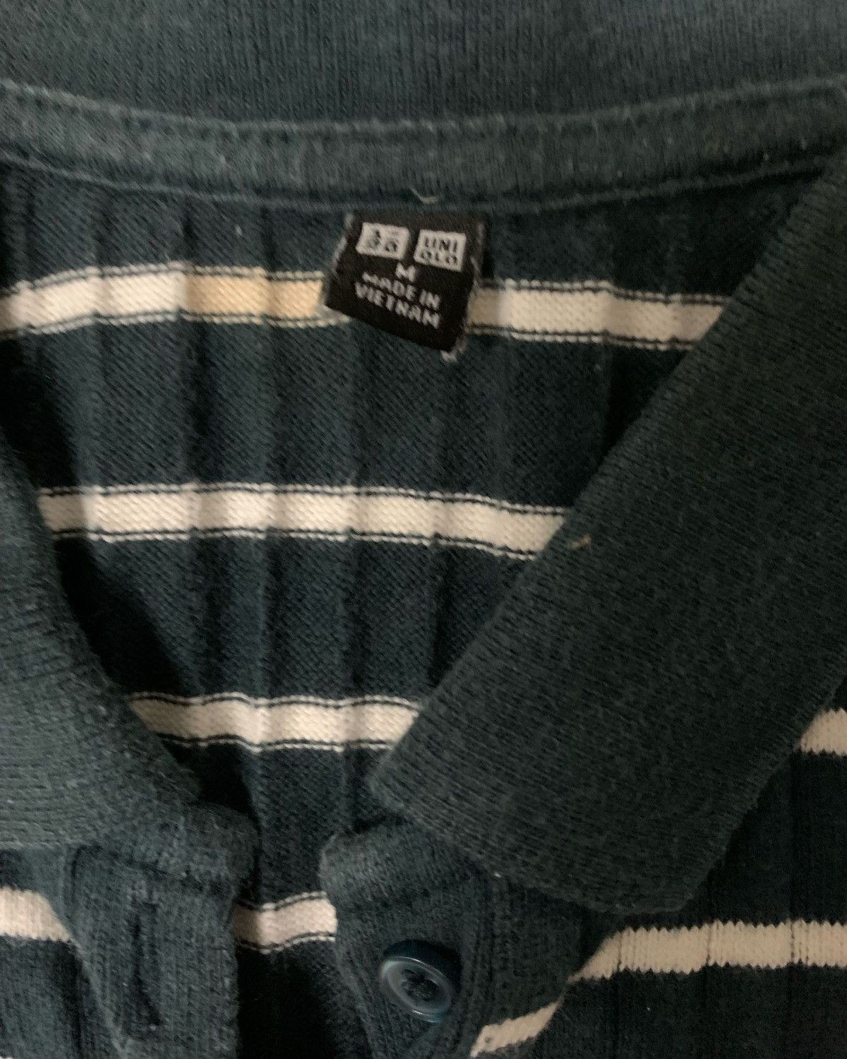 Japanese Brand × Other Uniqlo Striped Knitwear Collar Shirts Size US XS / EU 42 / 0 - 5 Thumbnail