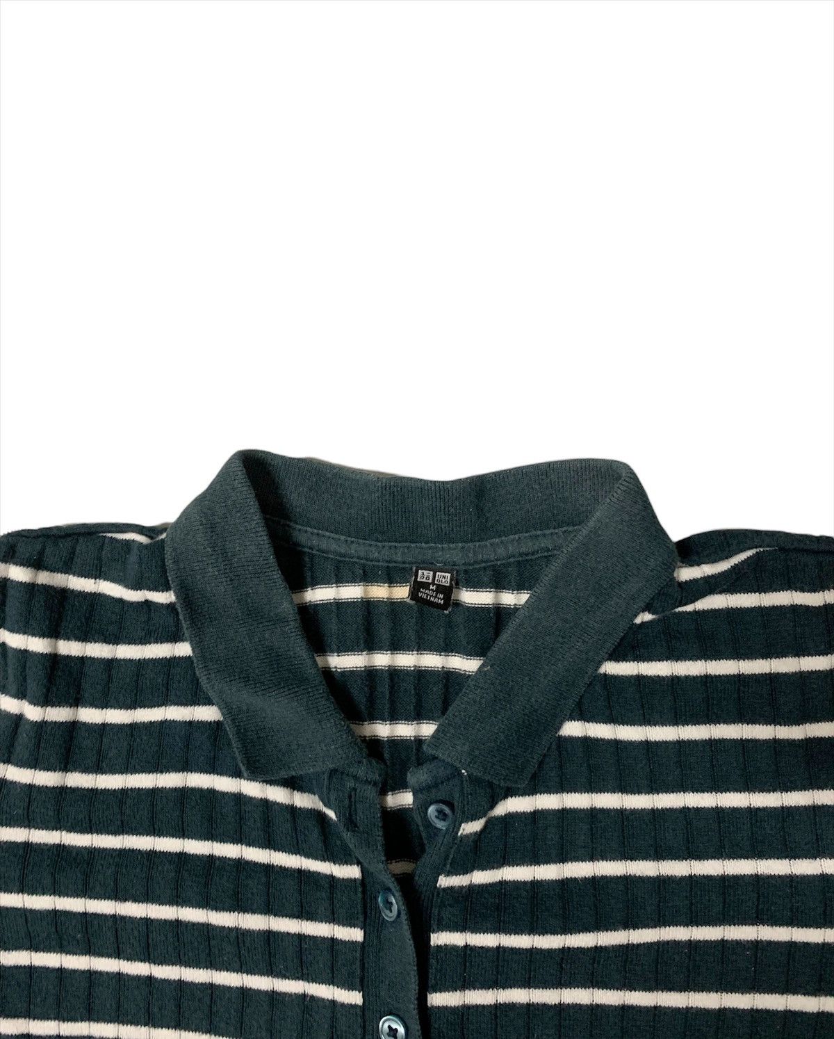 Japanese Brand × Other Uniqlo Striped Knitwear Collar Shirts Size US XS / EU 42 / 0 - 4 Thumbnail