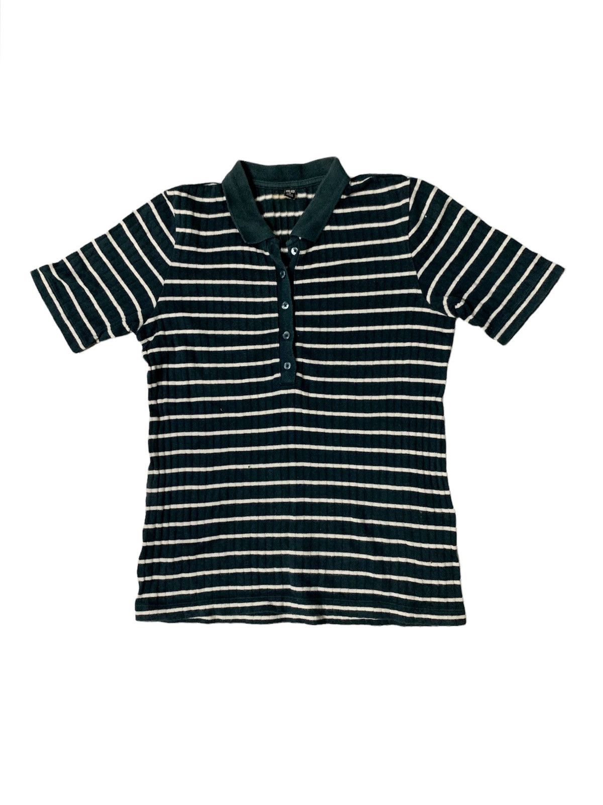 Japanese Brand × Other Uniqlo Striped Knitwear Collar Shirts Size US XS / EU 42 / 0 - 1 Thumbnail