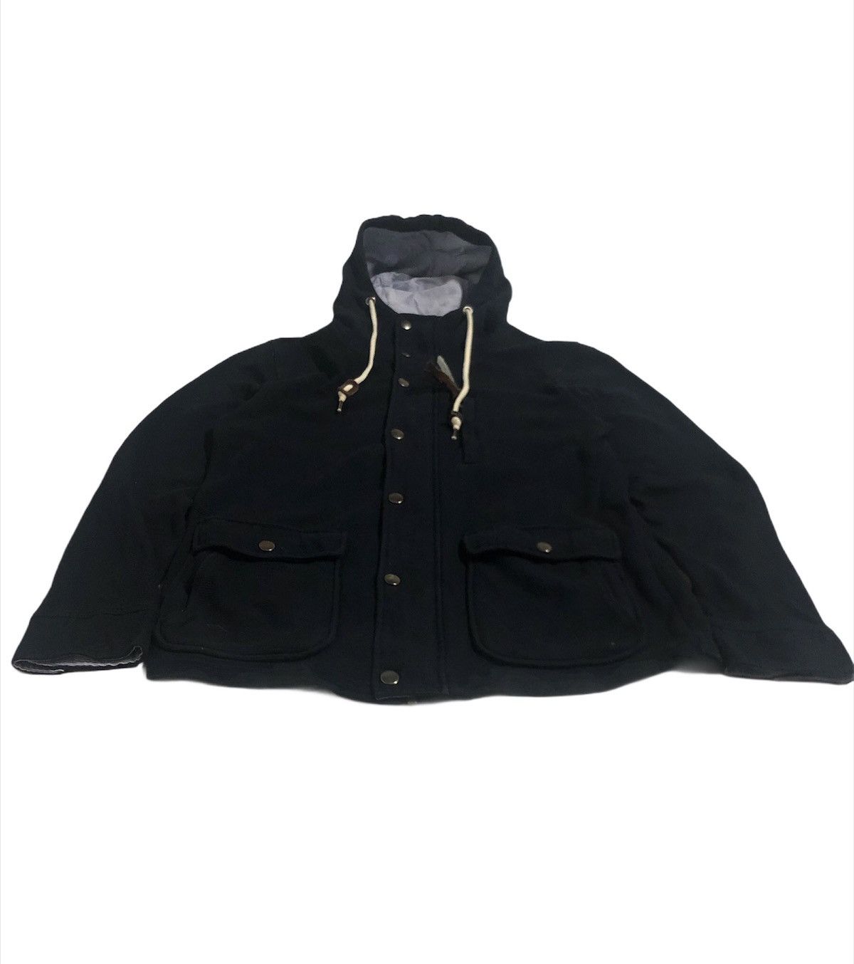 Japanese Brand 🔥Availl Basic Button Flap And Zipper Jacket With Hoodies Size S / US 4 / IT 40 - 3 Thumbnail