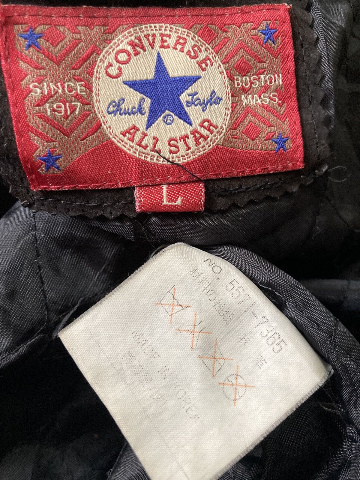 Converse VINTAGE CONVERSE ALL STAR VARSITY JACKET PIG SKIN Size US L / EU 52-54 / 3 - 7 Thumbnail
