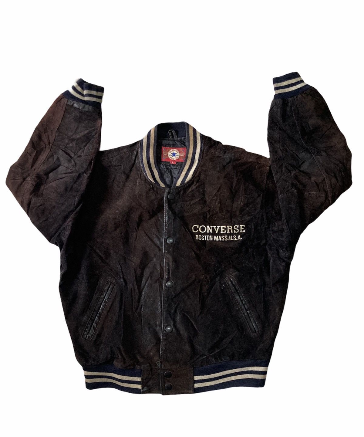 Converse VINTAGE CONVERSE ALL STAR VARSITY JACKET PIG SKIN Size US L / EU 52-54 / 3 - 2 Thumbnail