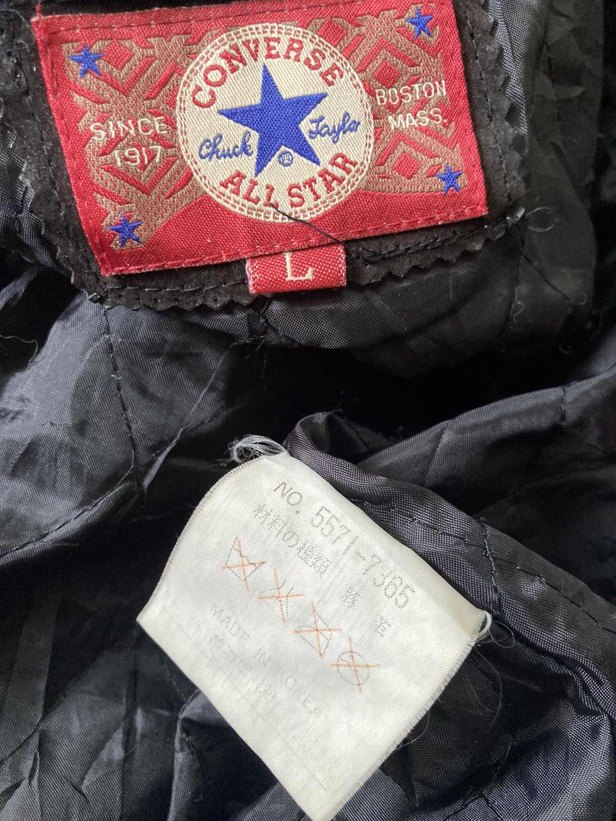 Converse VINTAGE CONVERSE ALL STAR VARSITY JACKET PIG SKIN Size US L / EU 52-54 / 3 - 6 Thumbnail