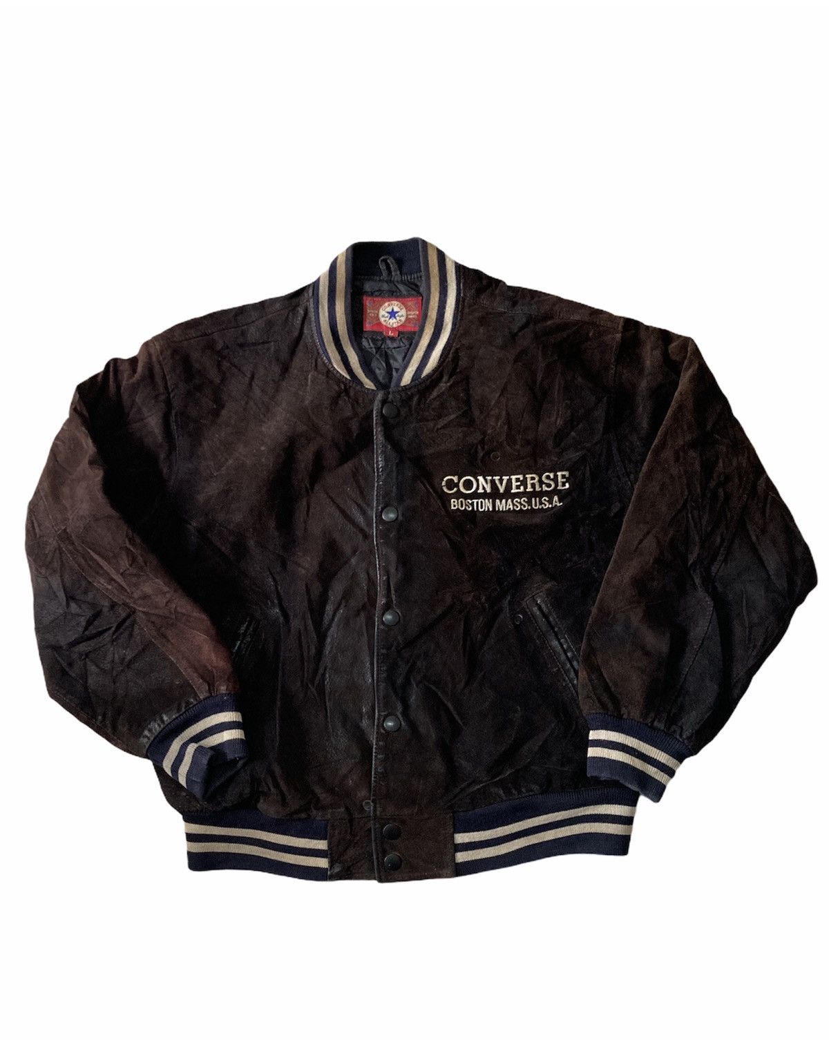 Converse VINTAGE CONVERSE ALL STAR VARSITY JACKET PIG SKIN Size US L / EU 52-54 / 3 - 3 Thumbnail