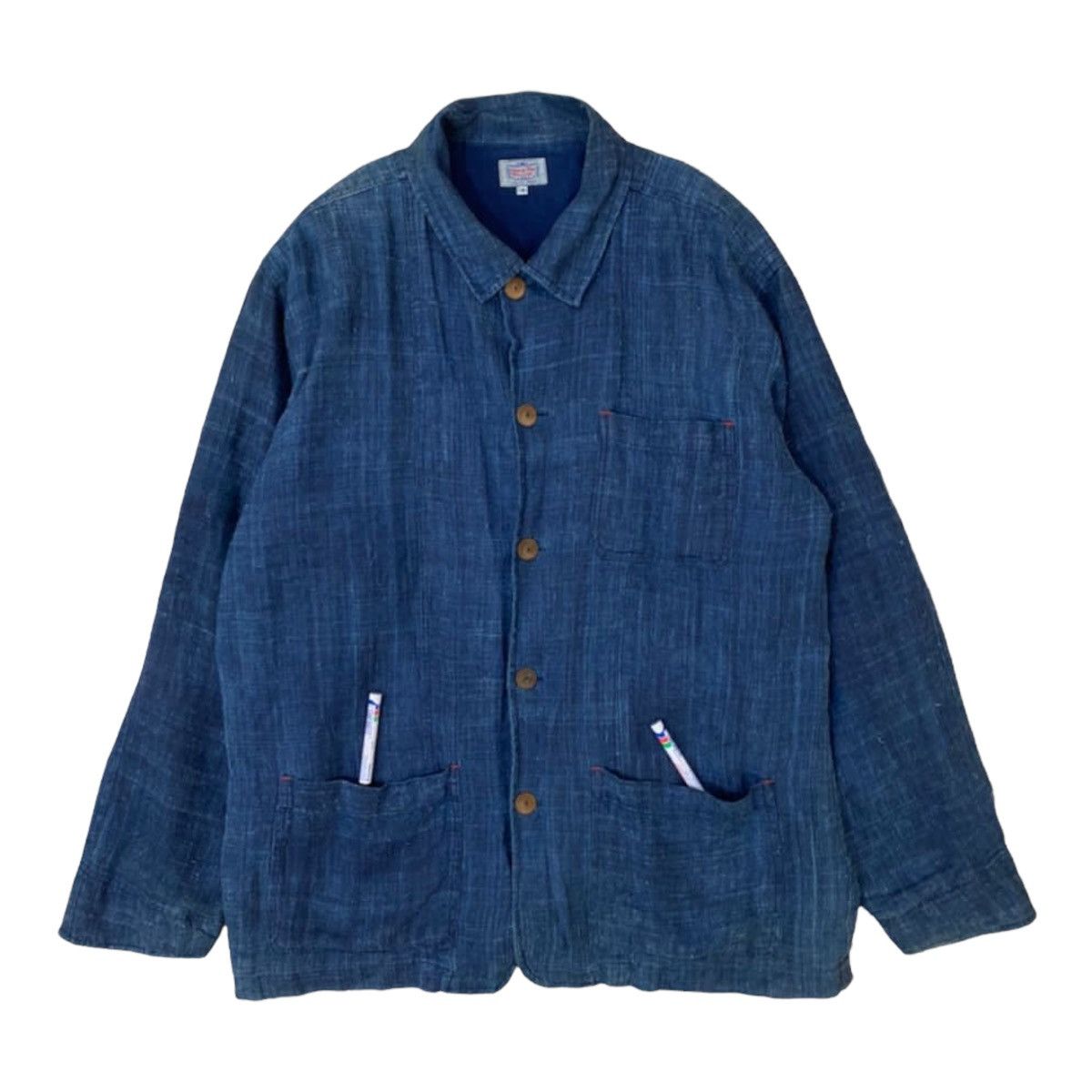 Indigo Gaijin Made Indigo Button Jacket Size US L / EU 52-54 / 3 - 5 Thumbnail