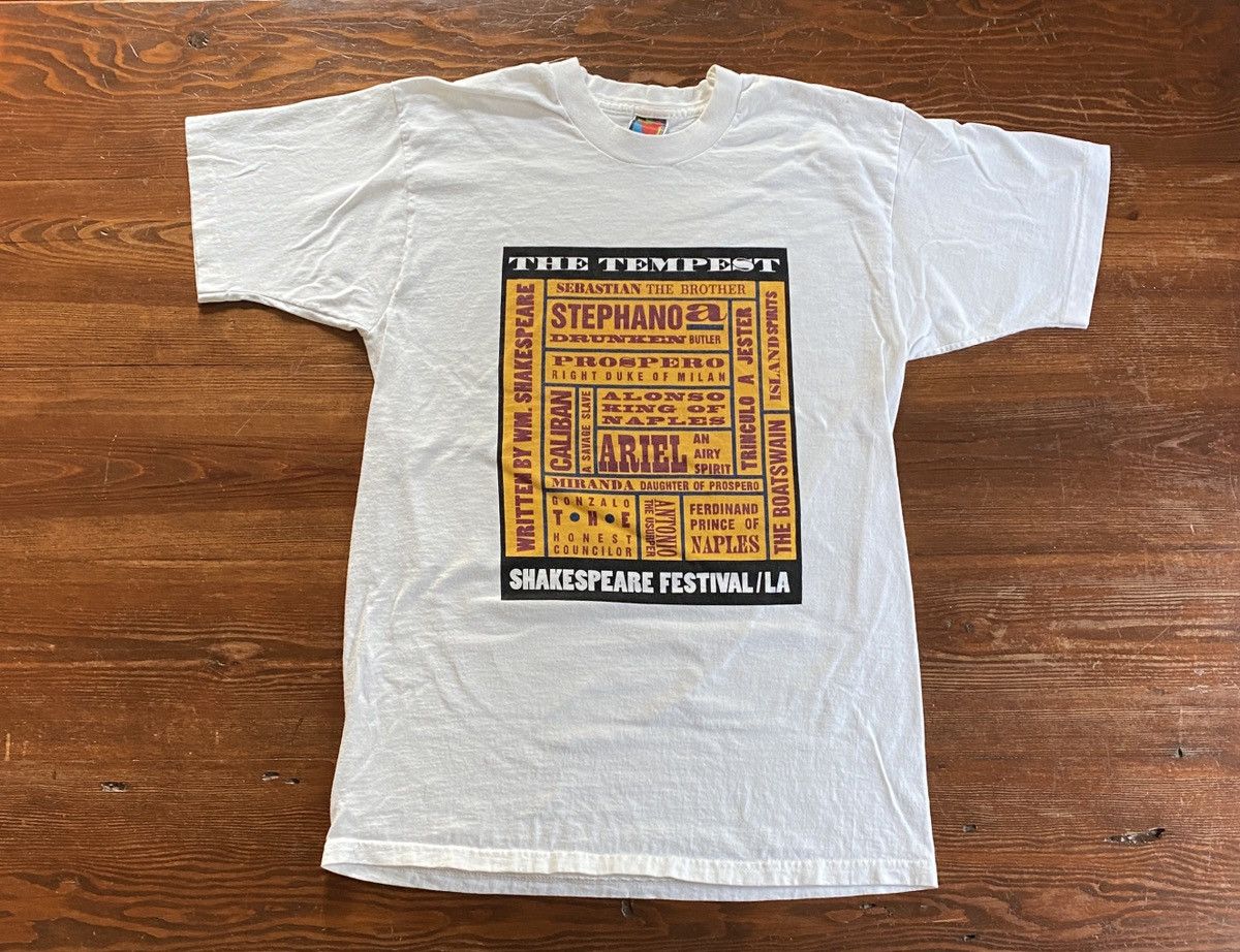 Vintage 90’s Shakespeare The Tempest Los Angeles Fest Tee