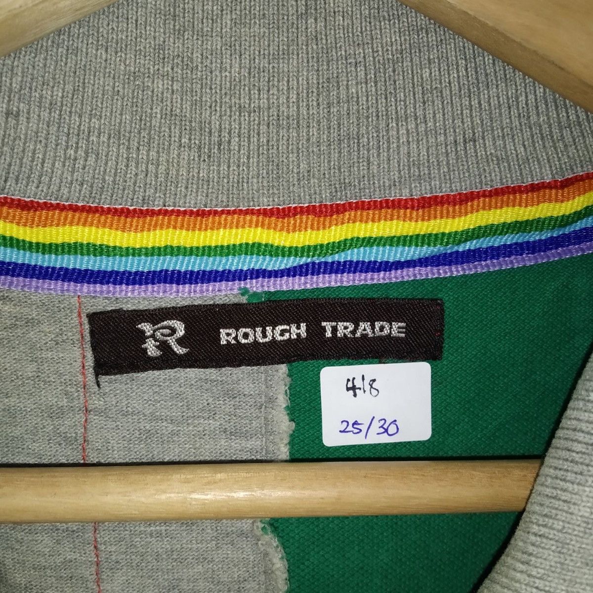 Japanese Brand Rare!! Japanese Brand Rough Trade Colourblock Hype Polo Tee Size US XL / EU 56 / 4 - 5 Thumbnail