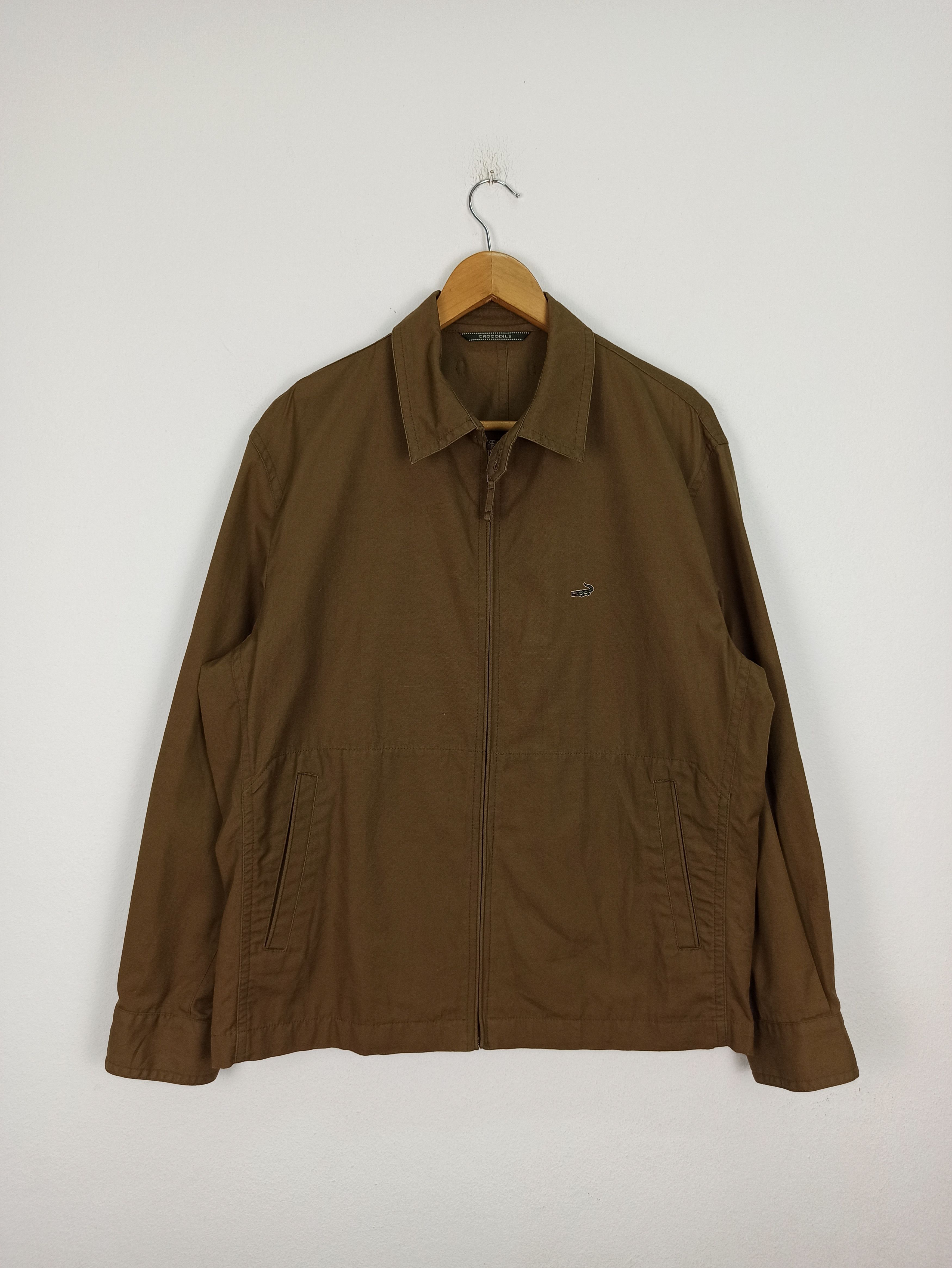 image of Izod x Lacoste Steals Crocodile Jacket Zipper in Brown, Men's (Size Large)