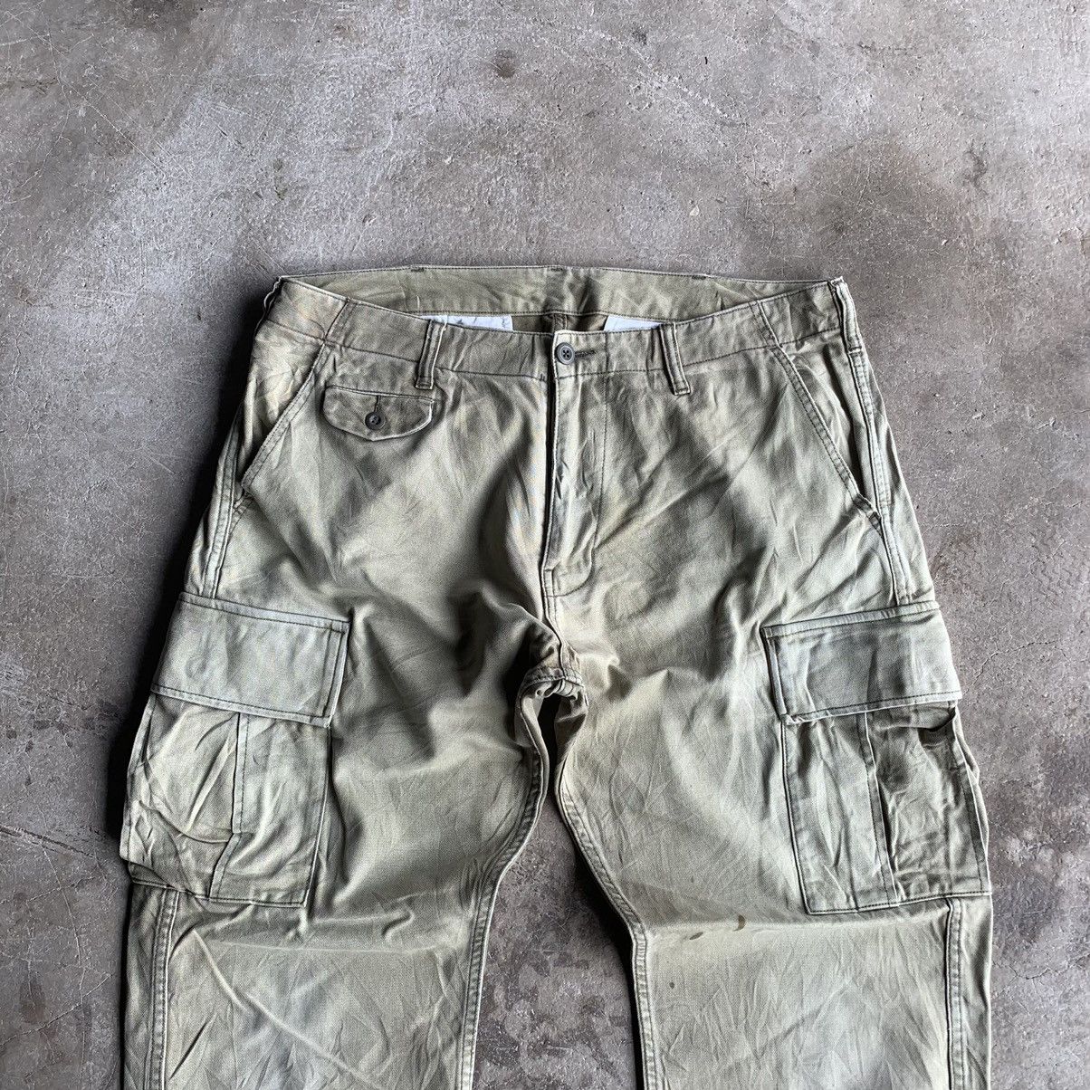 image of Avirex Utility Big Pocket Rusty Faded Tactical Cargo Pants in Olive, Men's (Size 36)