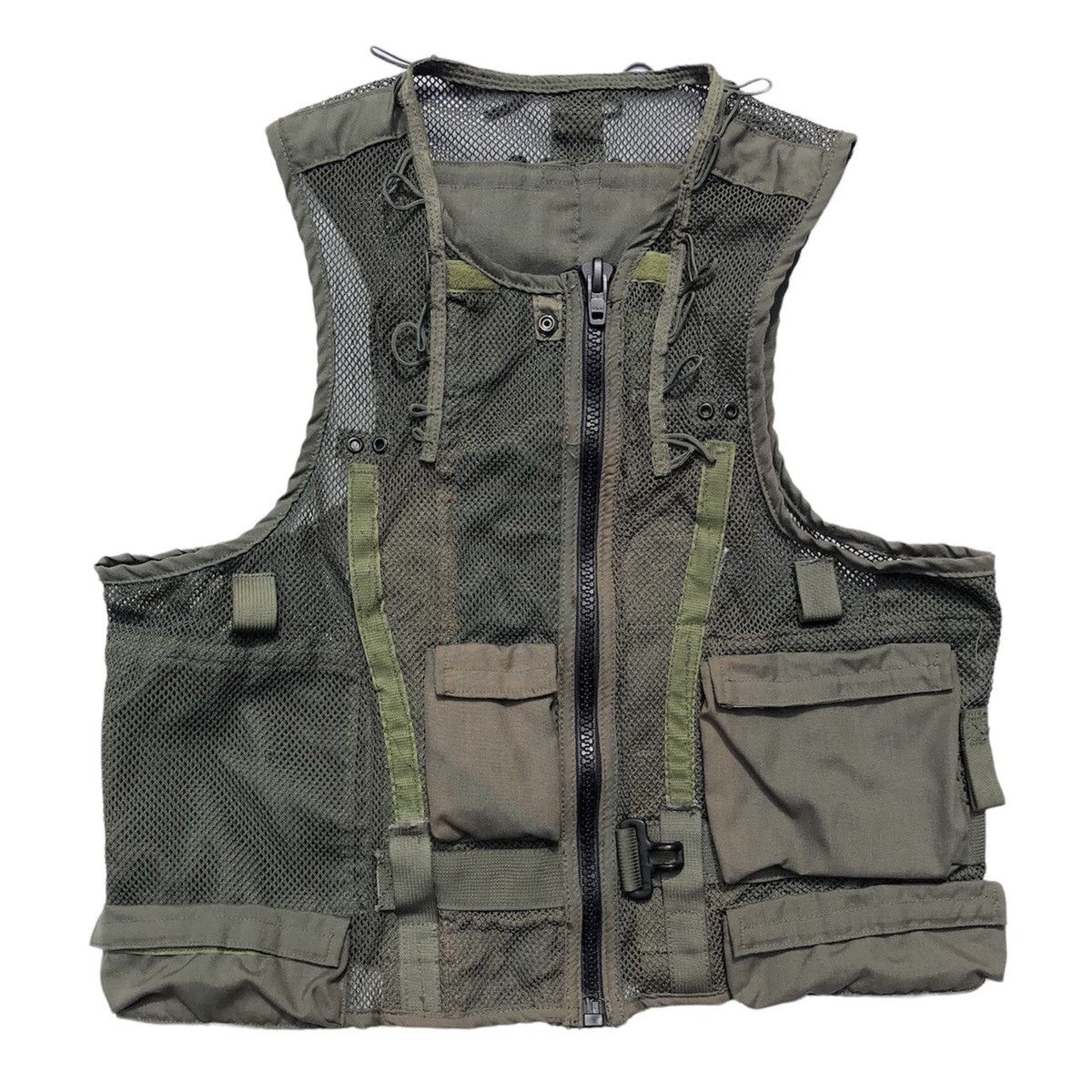image of 90's Military Army Survival Vest Helicopter Aircrew in Green, Men's (Size Medium)