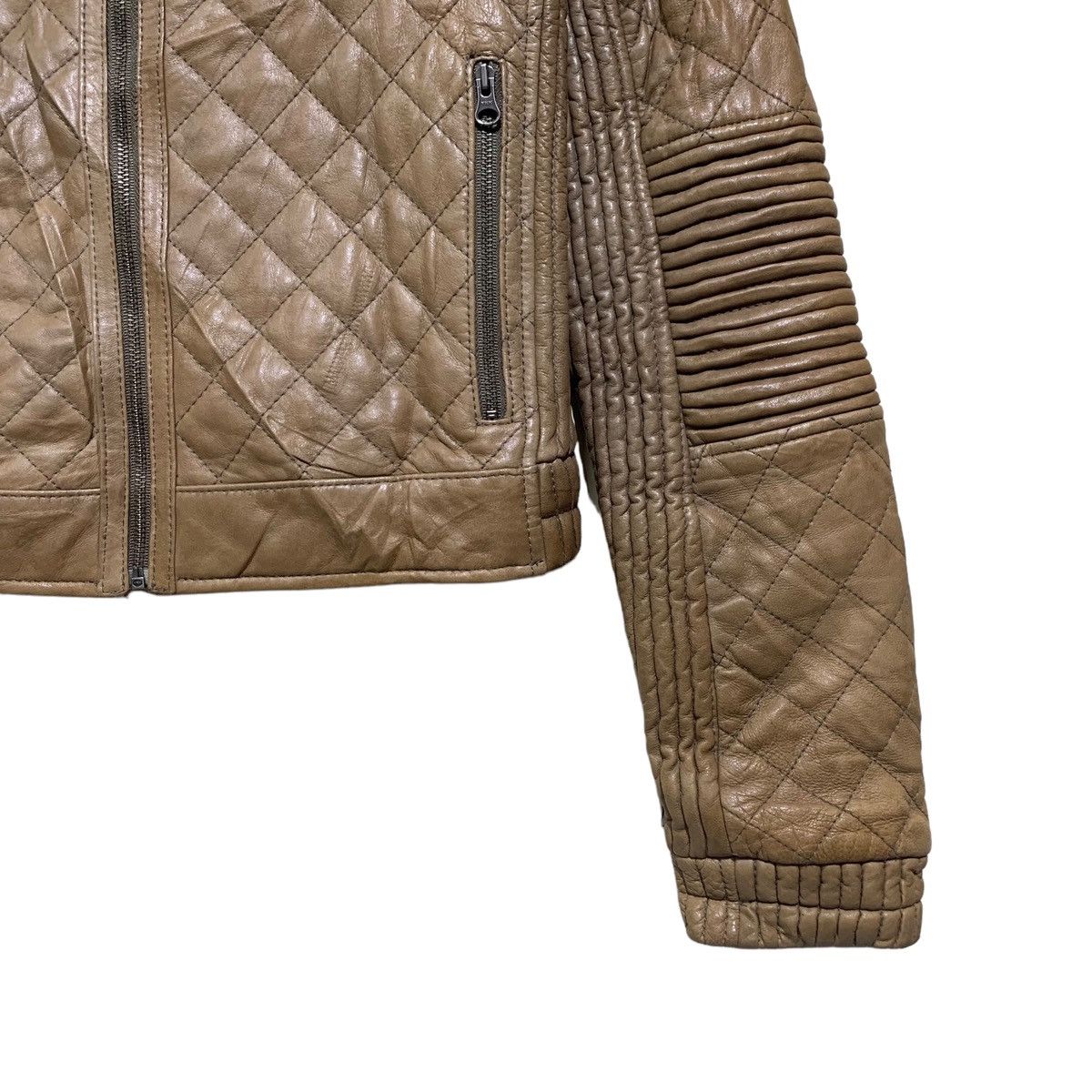 Vintage Enchantement Quilted Lamb Leather Crop Jacket Size XS / US 0-2 / IT 36-38 - 8 Thumbnail