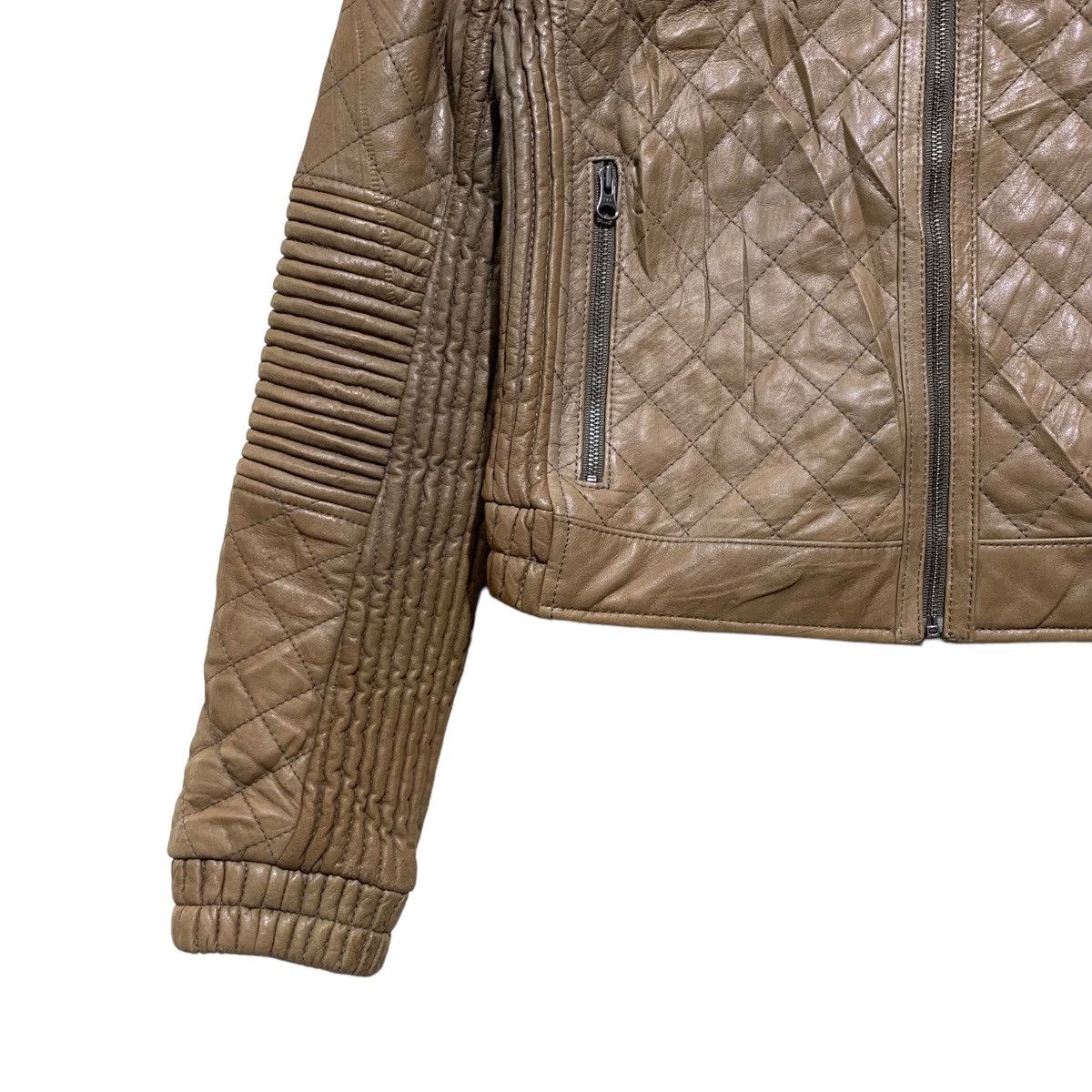 Vintage Enchantement Quilted Lamb Leather Crop Jacket Size XS / US 0-2 / IT 36-38 - 7 Thumbnail
