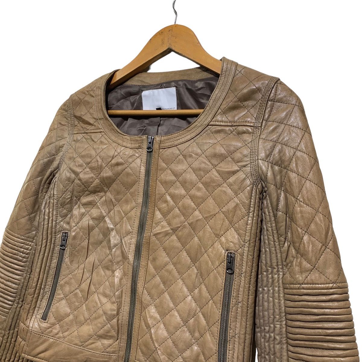 Vintage Enchantement Quilted Lamb Leather Crop Jacket Size XS / US 0-2 / IT 36-38 - 9 Thumbnail
