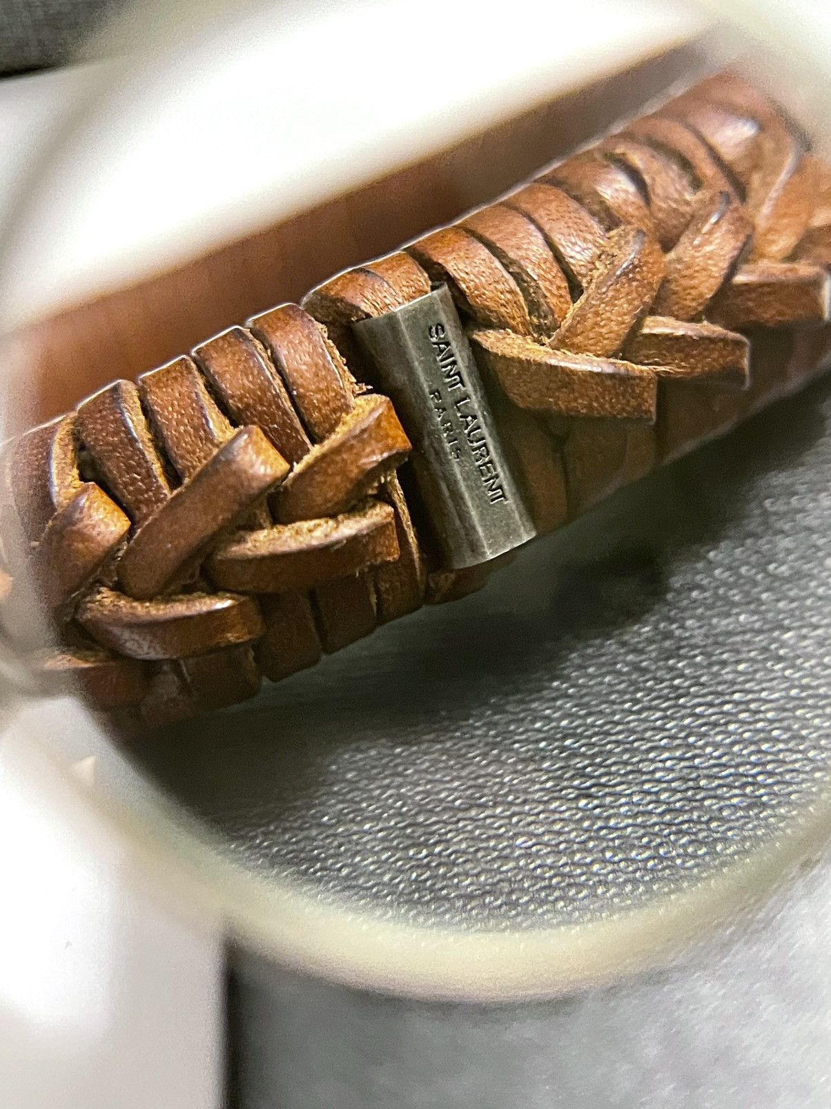 Saint Laurent Paris Saint Laurent Paris YSL Leather Bracelet Size ONE SIZE - 4 Thumbnail