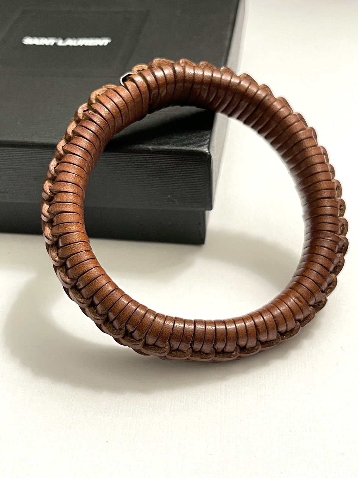 Saint Laurent Paris Saint Laurent Paris YSL Leather Bracelet Size ONE SIZE - 3 Thumbnail