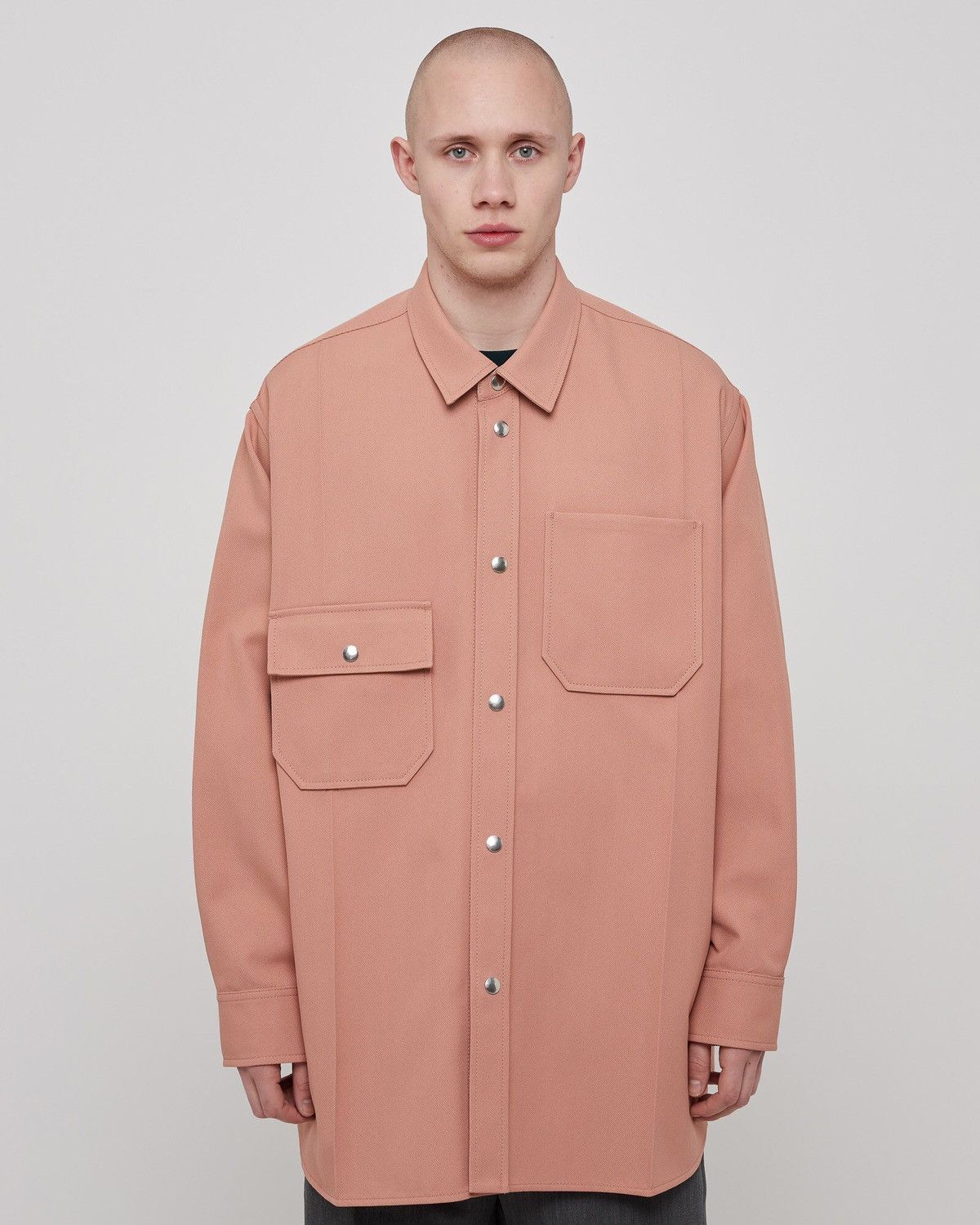 OAMC RARE RUNWAY Oversized Poly Pink Button Up Jacket Shirt Size US L / EU 52-54 / 3 - 4 Thumbnail