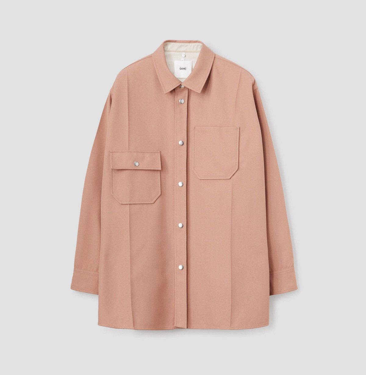 OAMC RARE RUNWAY Oversized Poly Pink Button Up Jacket Shirt Size US L / EU 52-54 / 3 - 2 Thumbnail