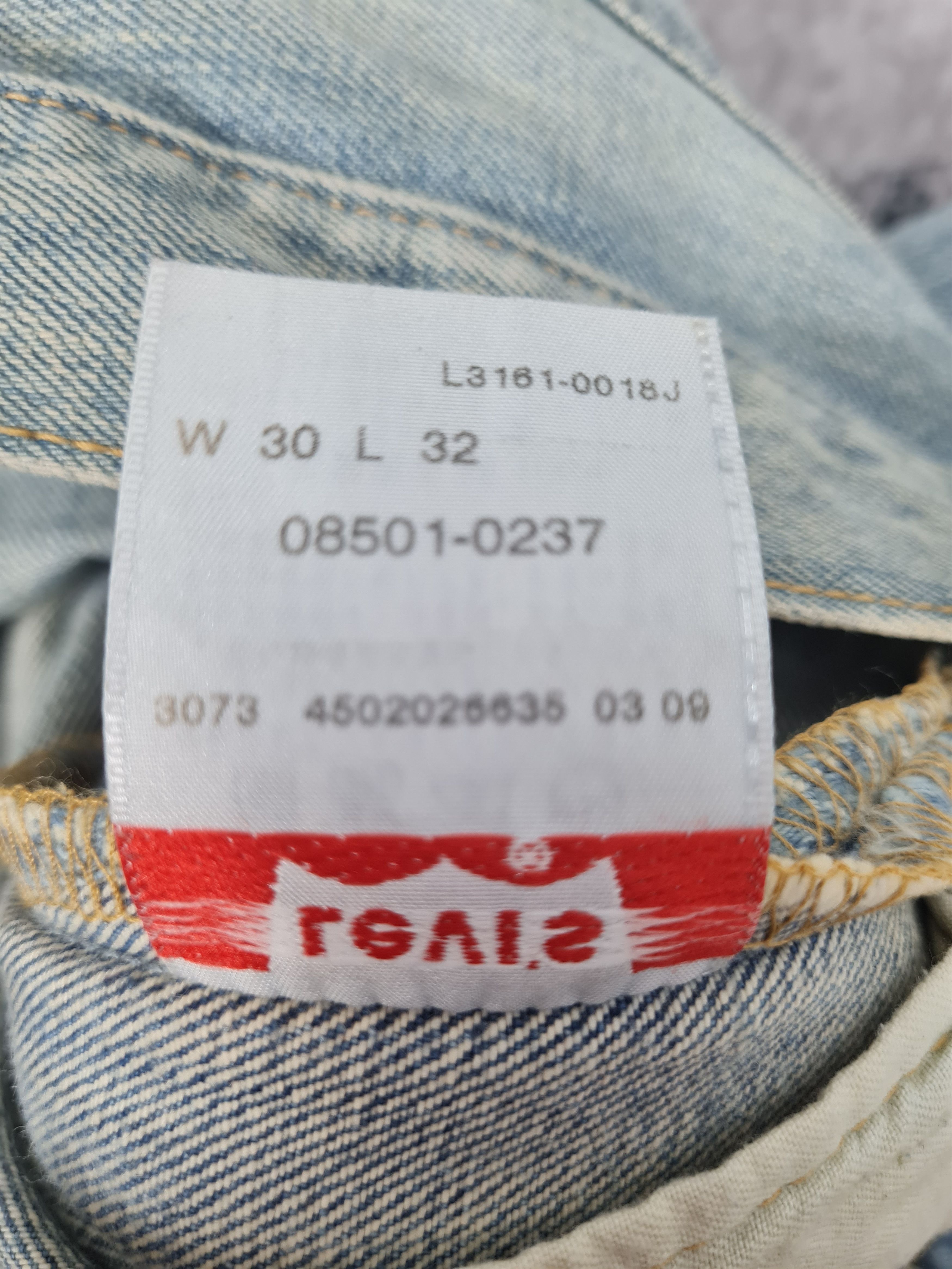 Levi's LEVIS 501 Distressed Faded Blue Jeans L0338 Size 31X32 Size US 31 - 13 Thumbnail
