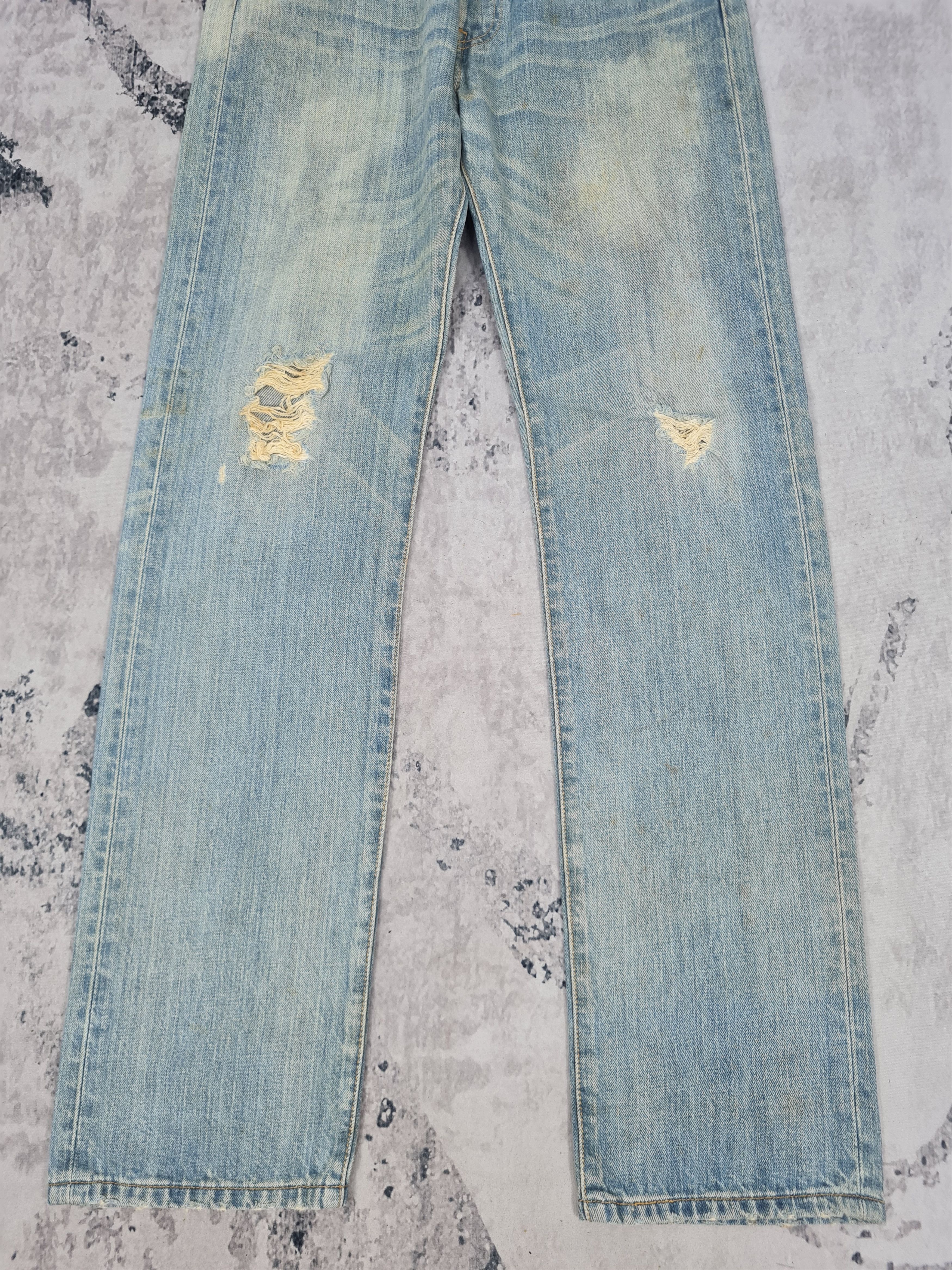 Levi's LEVIS 501 Distressed Faded Blue Jeans L0338 Size 31X32 Size US 31 - 3 Thumbnail