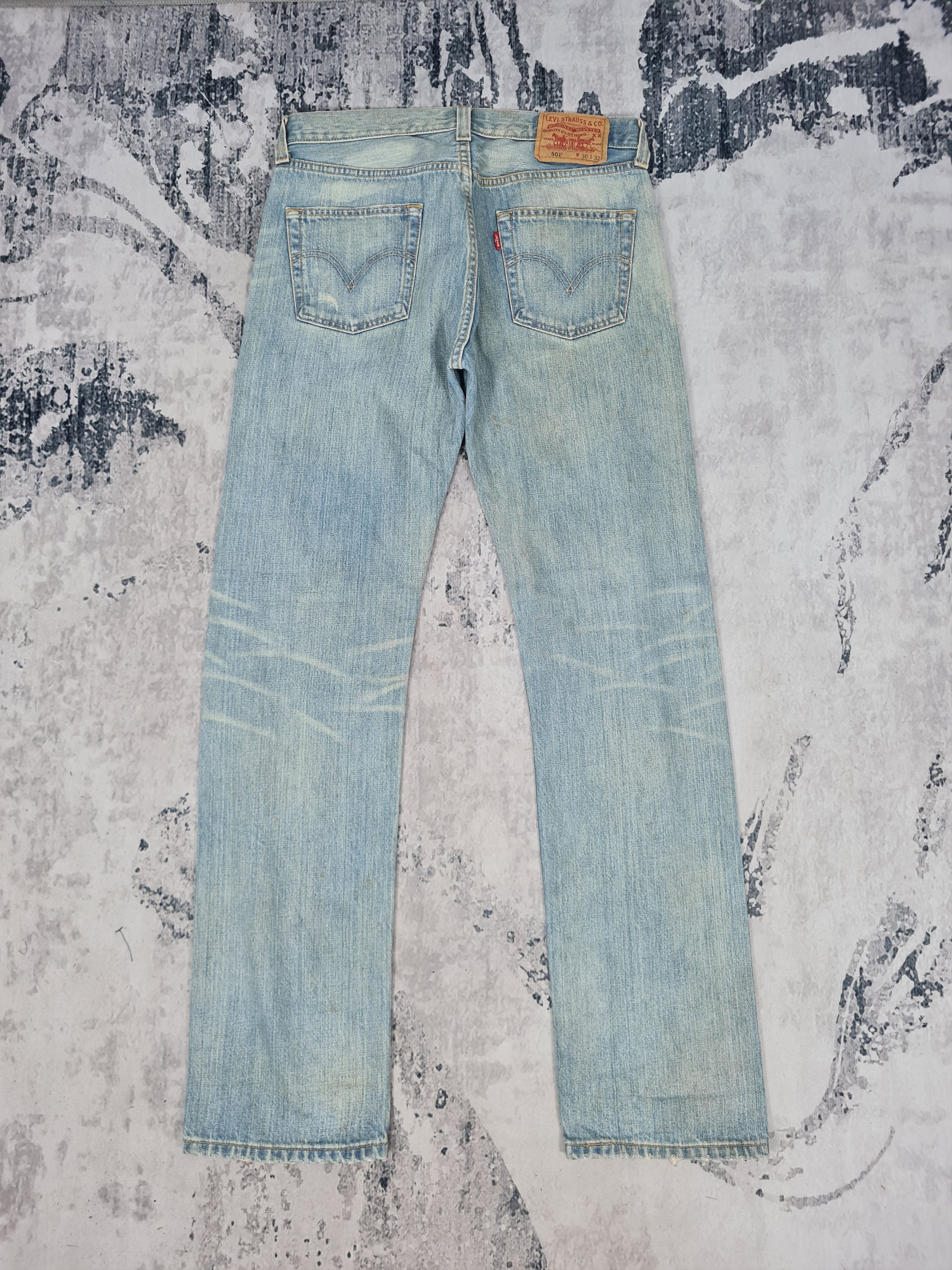 Levi's LEVIS 501 Distressed Faded Blue Jeans L0338 Size 31X32 Size US 31 - 2 Thumbnail
