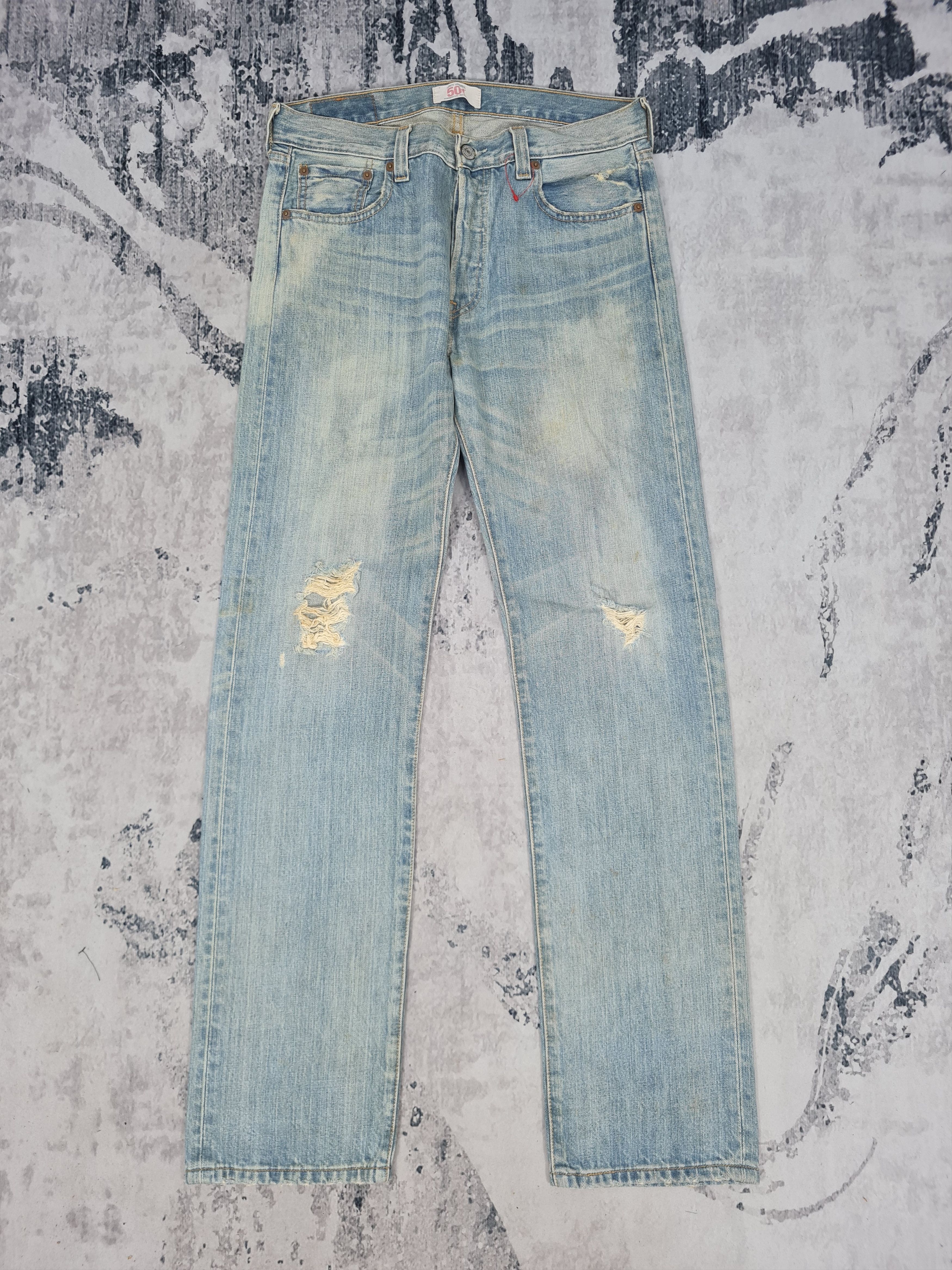 Levi's LEVIS 501 Distressed Faded Blue Jeans L0338 Size 31X32 Size US 31 - 1 Thumbnail
