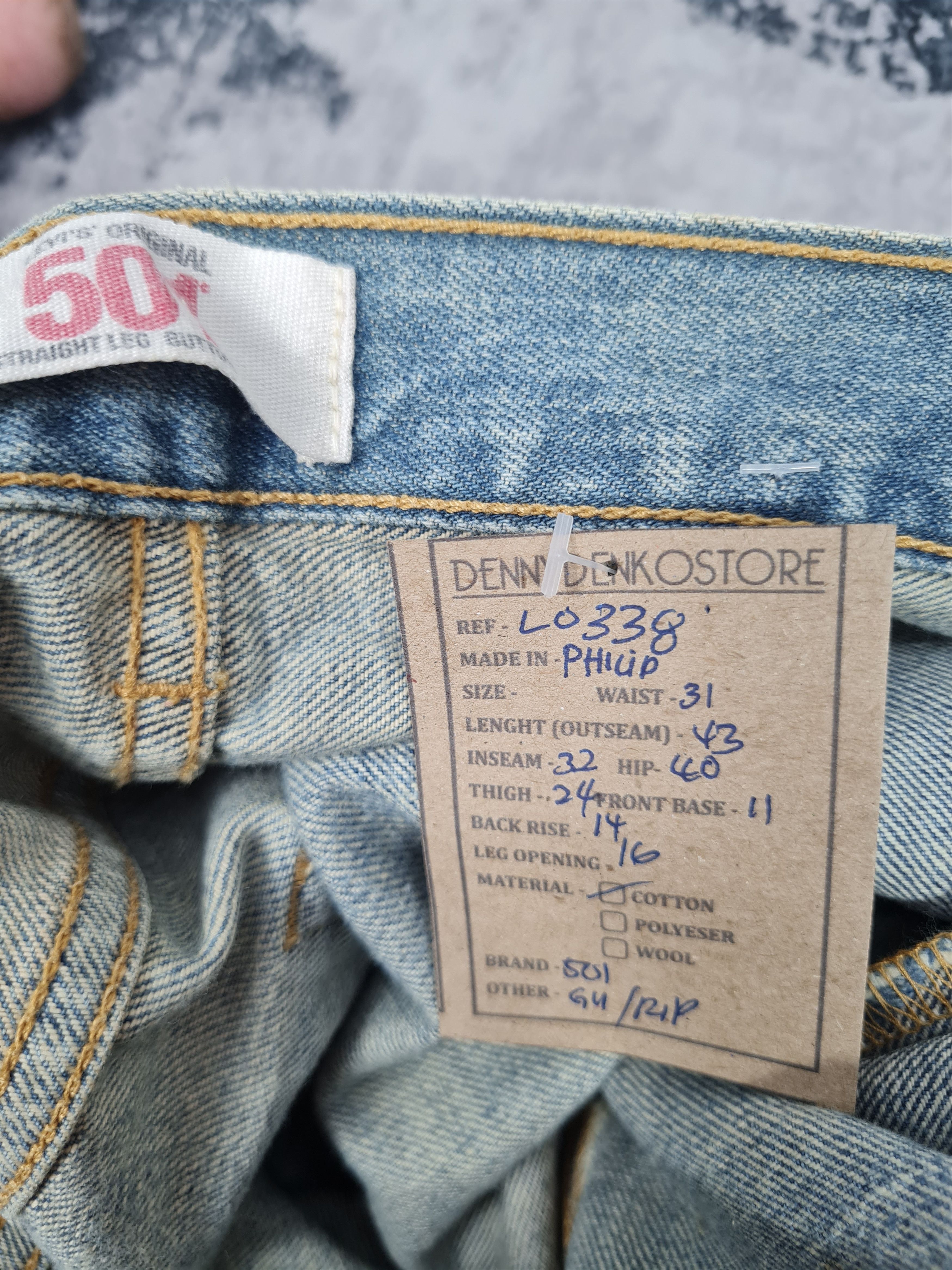 Levi's LEVIS 501 Distressed Faded Blue Jeans L0338 Size 31X32 Size US 31 - 14 Thumbnail