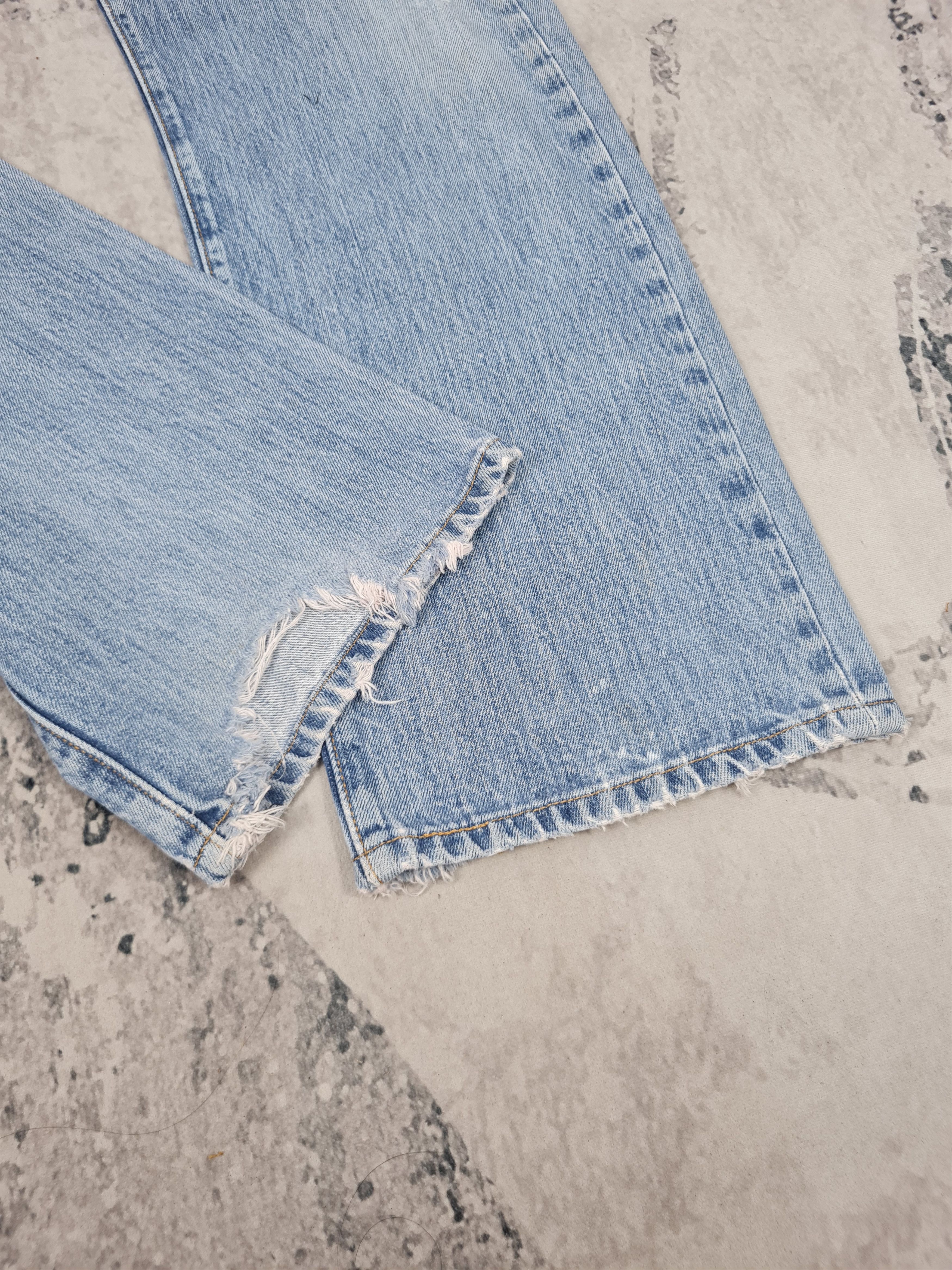 Levi's Vintage Clothing Vtg LEVIS 501 Faded Stain Ripped Blue Jeans L0340 Size 35X32 Size US 35 - 8 Thumbnail