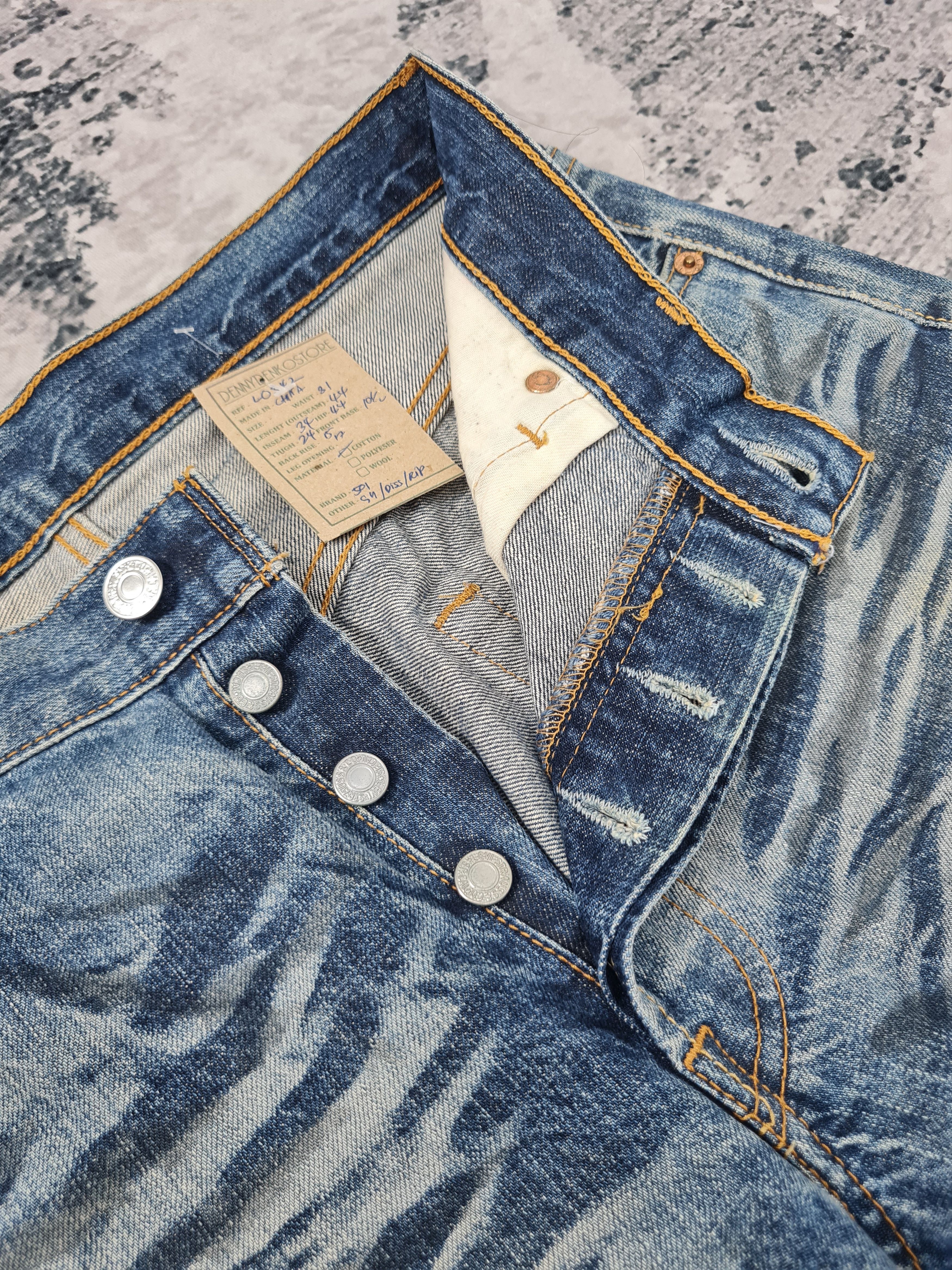 Levi's LEVIS 501 Distressed Stonewash Faded Jeans L0342 Size 31X34 Size US 31 - 9 Thumbnail