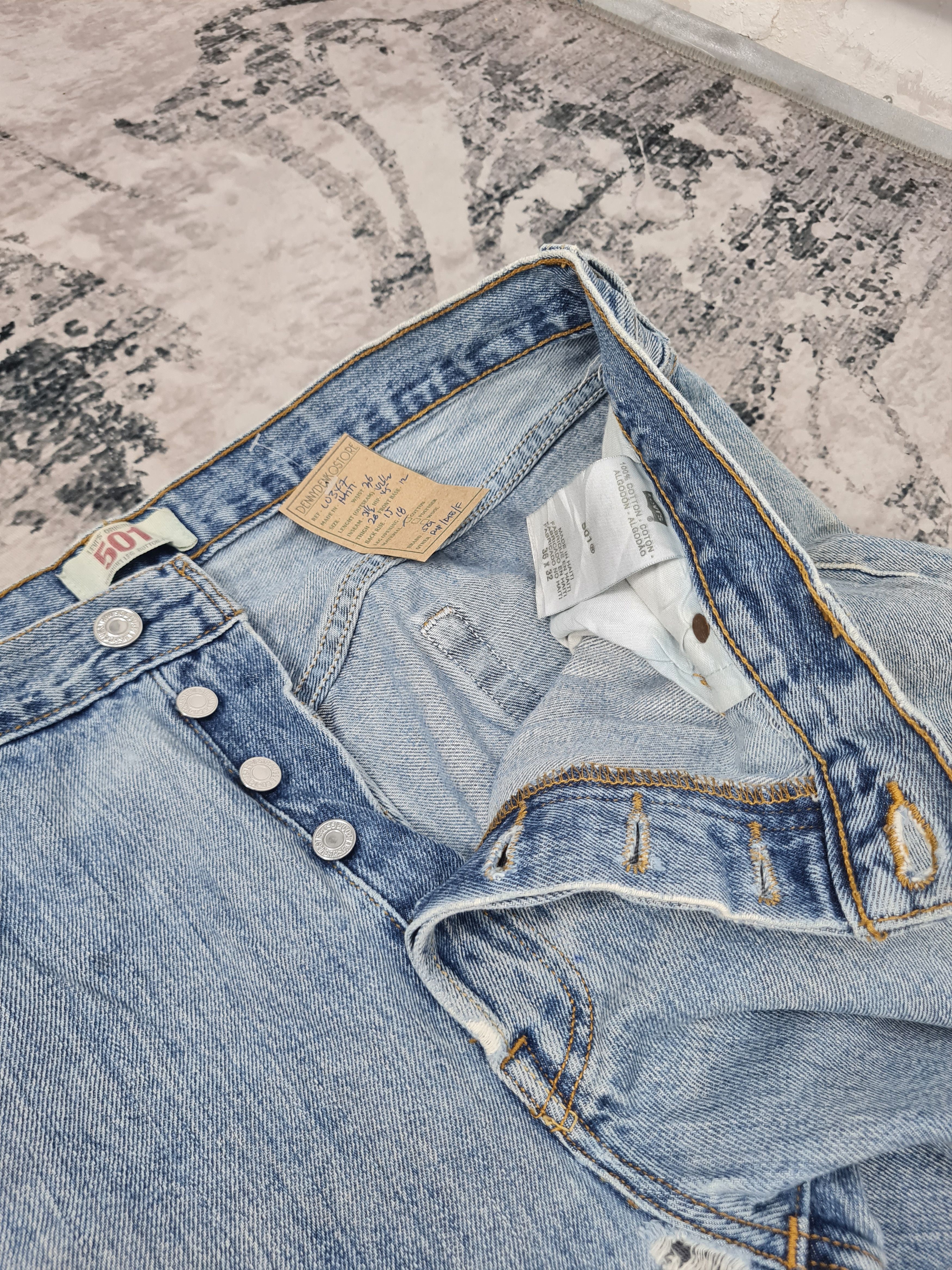 Levi's Vintage Clothing LEVIS 501 Distressed Faded Light Jeans L0347 Size 36X31.5 Size US 36 / EU 52 - 11 Thumbnail