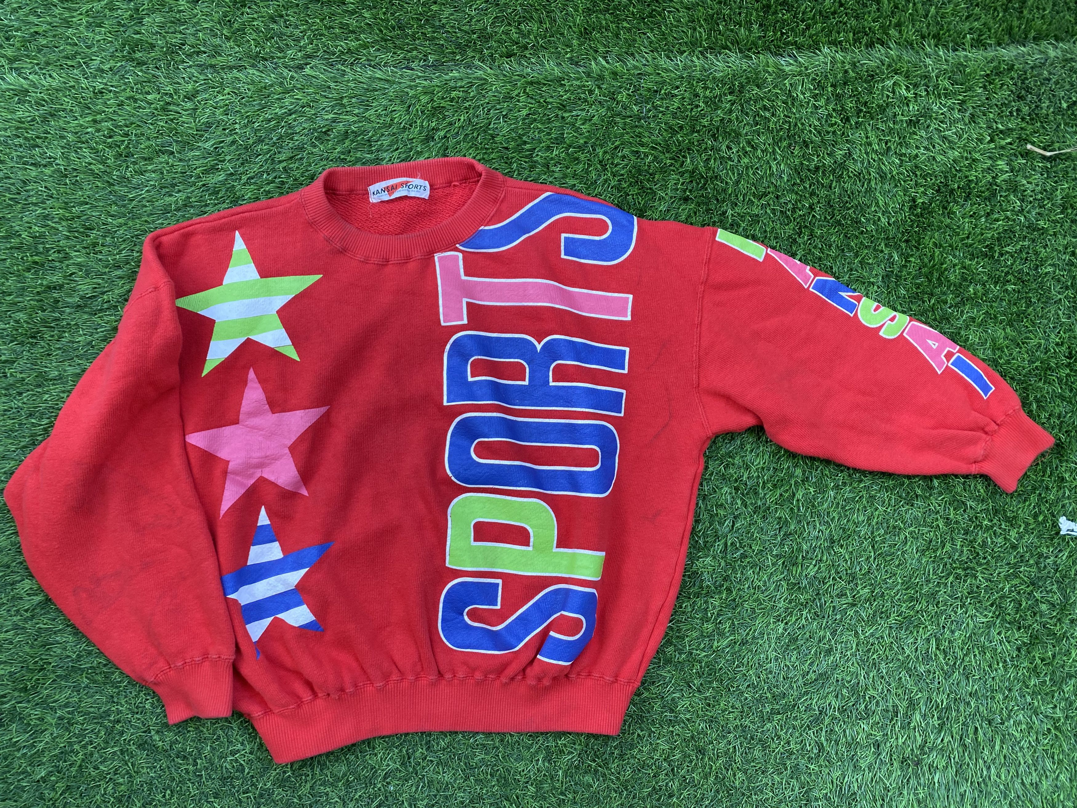 image of Kansai Yamamoto Vintage Kansai Sports Sweatshirt in Red, Men's (Size Medium)