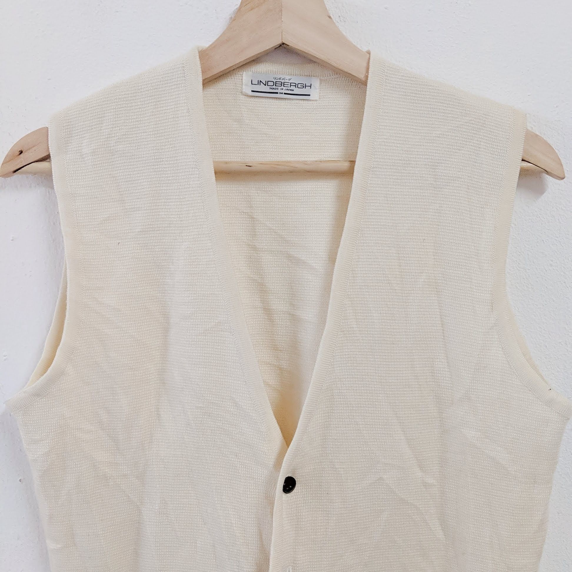 Japanese Brand Vintage LINDBERGH Japan Cardigan Sleeveless Knitwear Size US S / EU 44-46 / 1 - 7 Thumbnail