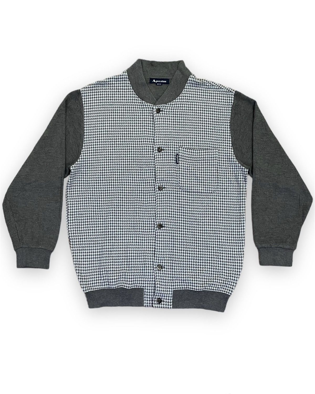 Aquascutum Houndstooth Button Up Sweater