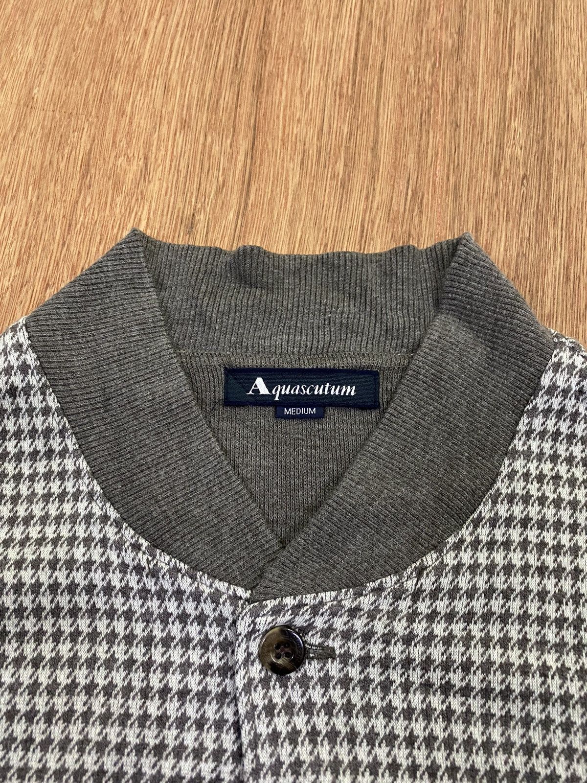 Aquascutum Aquascutum Houndstooth Button Up Sweater Size US S / EU 44-46 / 1 - 8 Thumbnail