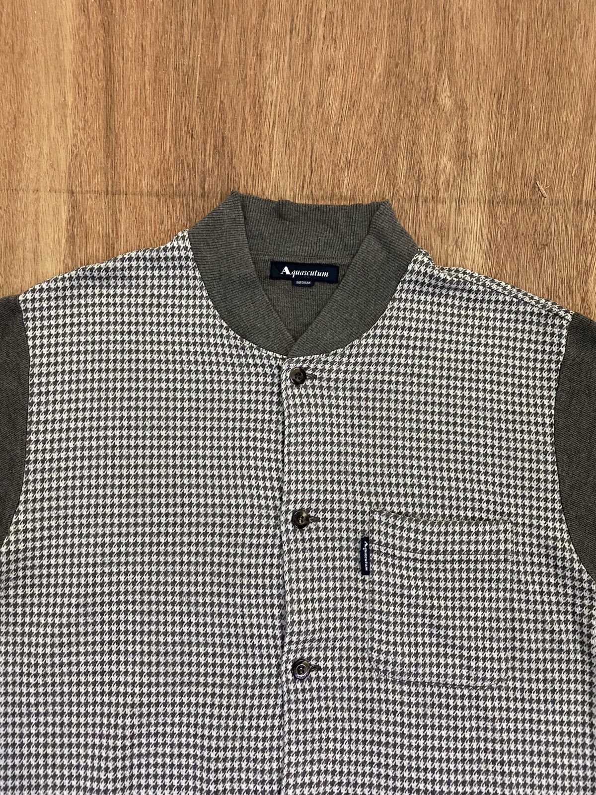 Aquascutum Aquascutum Houndstooth Button Up Sweater Size US S / EU 44-46 / 1 - 7 Thumbnail