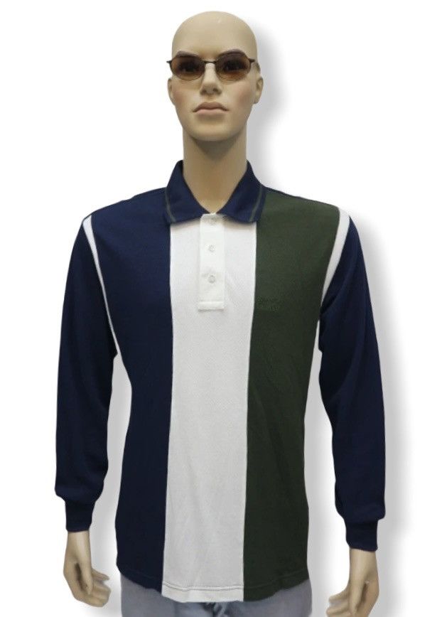 Benetton 90’s BENETTON F1 TriColor Vertical Striped LongSleeve Shirt Size US S / EU 44-46 / 1 - 1 Thumbnail