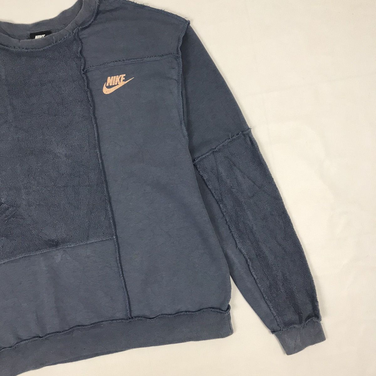 Nike × Vintage Rare NIKE patchwork Rework Small Swoosh Sweatshirt Size US M / EU 48-50 / 2 - 3 Thumbnail