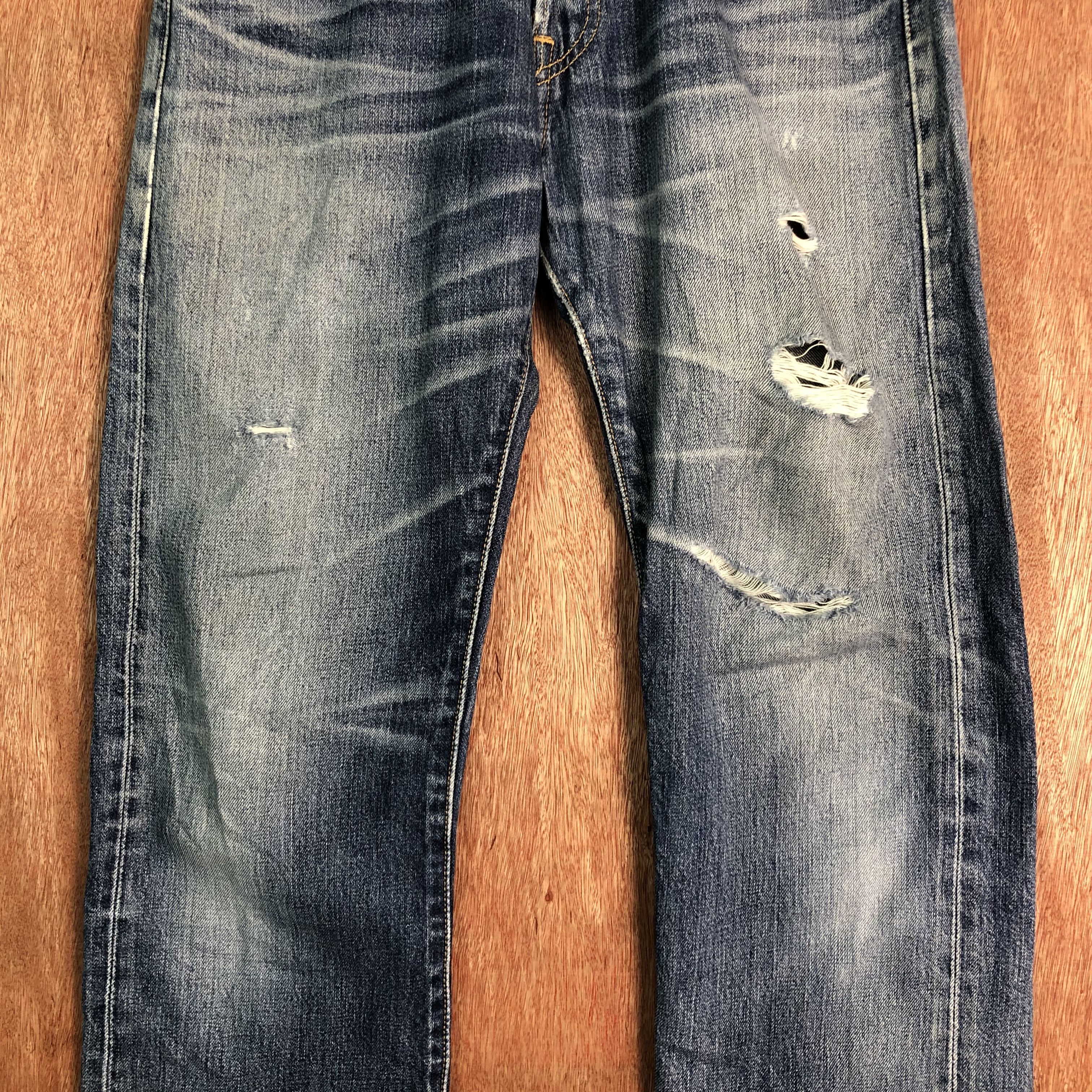 Levi's DLL 501 Levi's Strauss Blue distressed Denim Pants #c081 Size US 29 - 3 Thumbnail