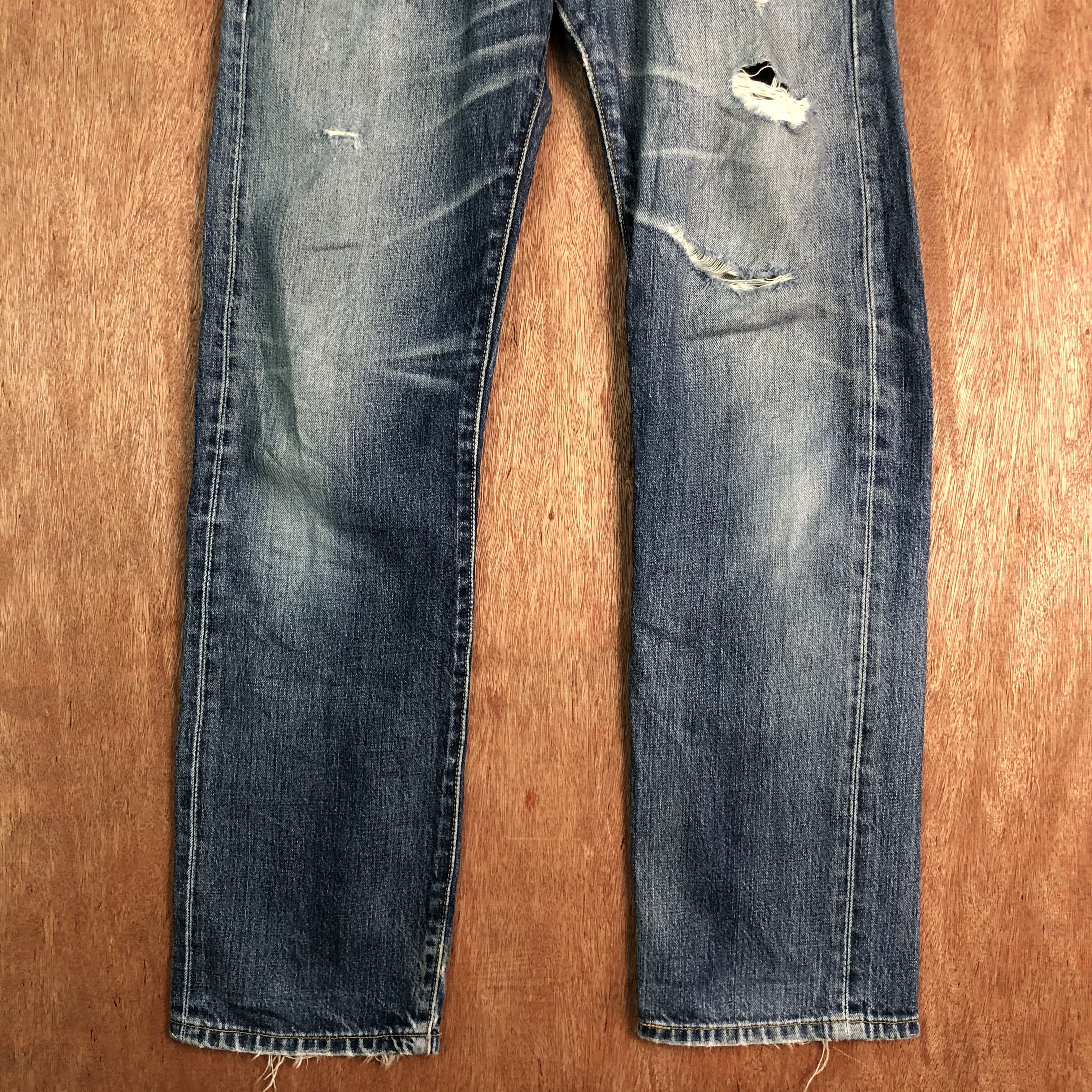 Levi's DLL 501 Levi's Strauss Blue distressed Denim Pants #c081 Size US 29 - 4 Thumbnail