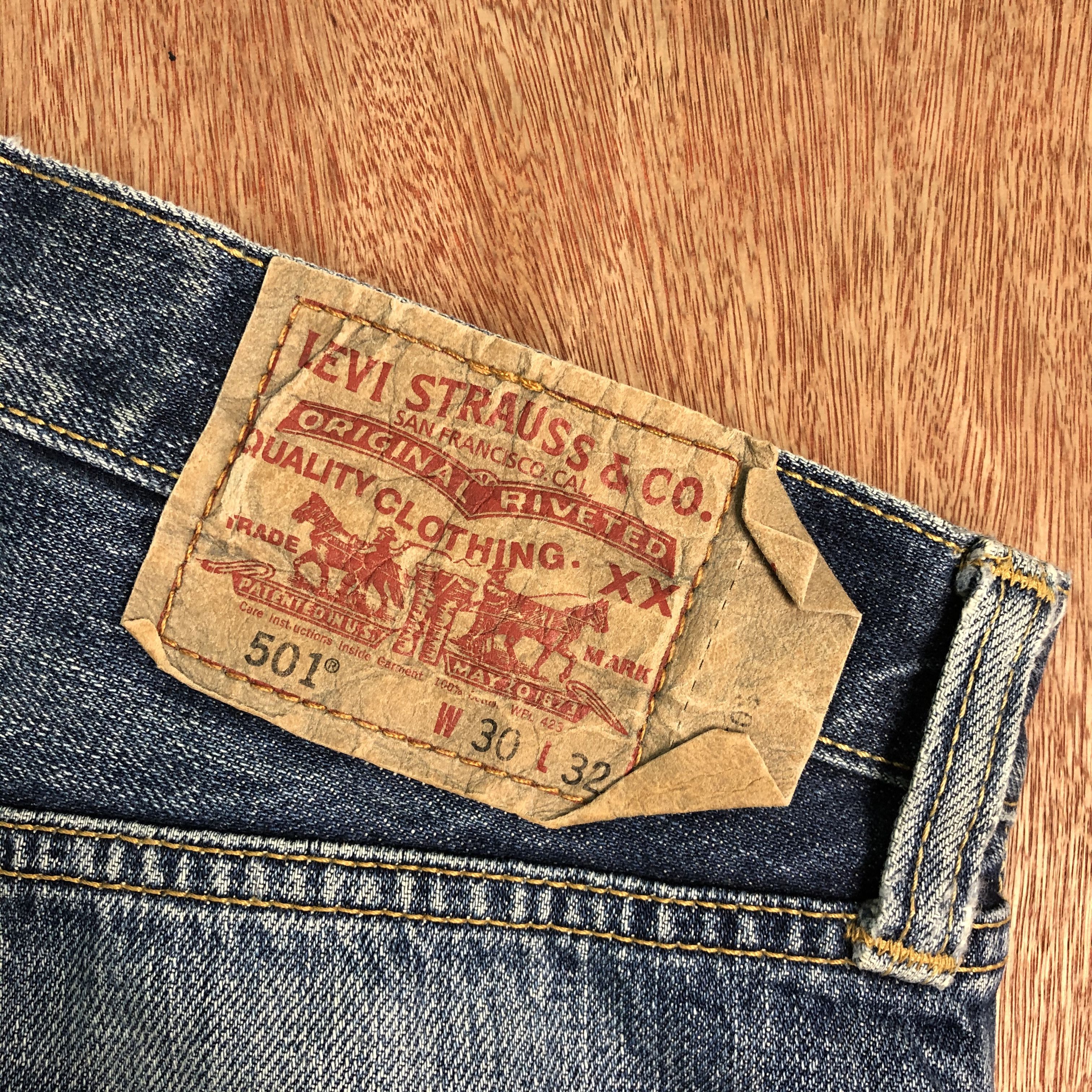 Levi's DLL 501 Levi's Strauss Blue distressed Denim Pants #c081 Size US 29 - 15 Thumbnail