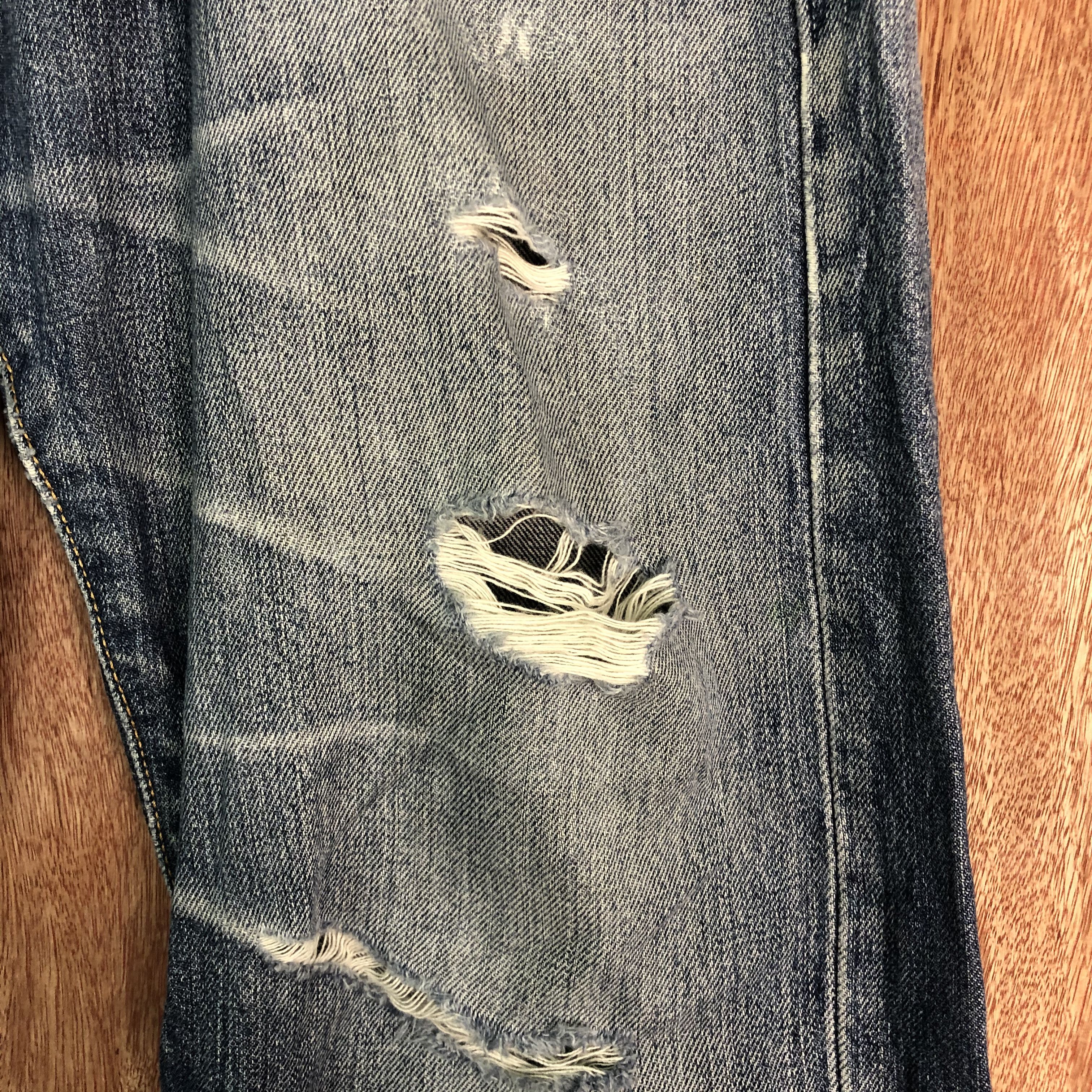 Levi's DLL 501 Levi's Strauss Blue distressed Denim Pants #c081 Size US 29 - 5 Thumbnail