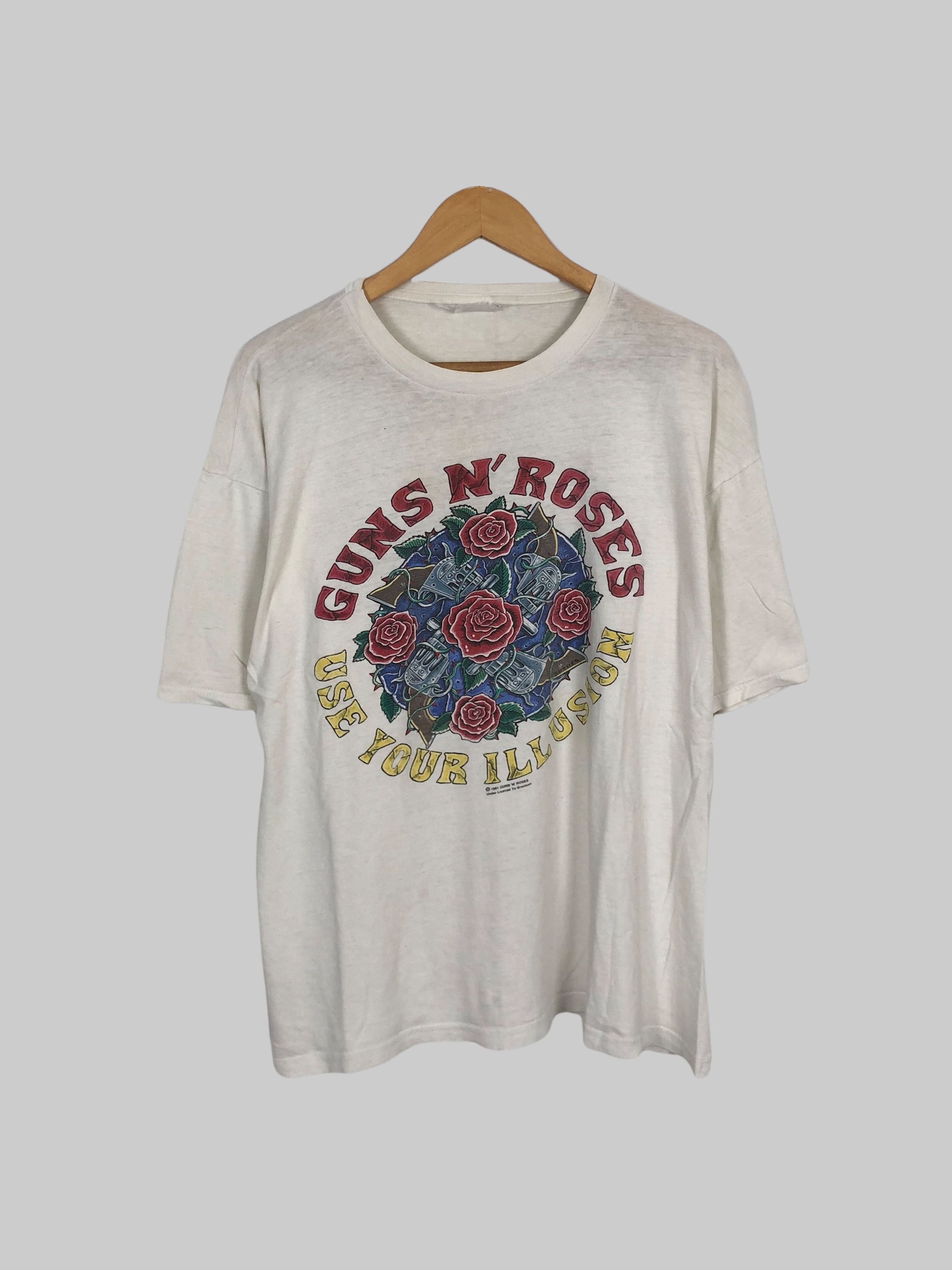 Band Tees Vintage 1991 Guns N Roses (Linkin Park Pink Floyd Pearl Jam Size US XL / EU 56 / 4 - 1 Thumbnail
