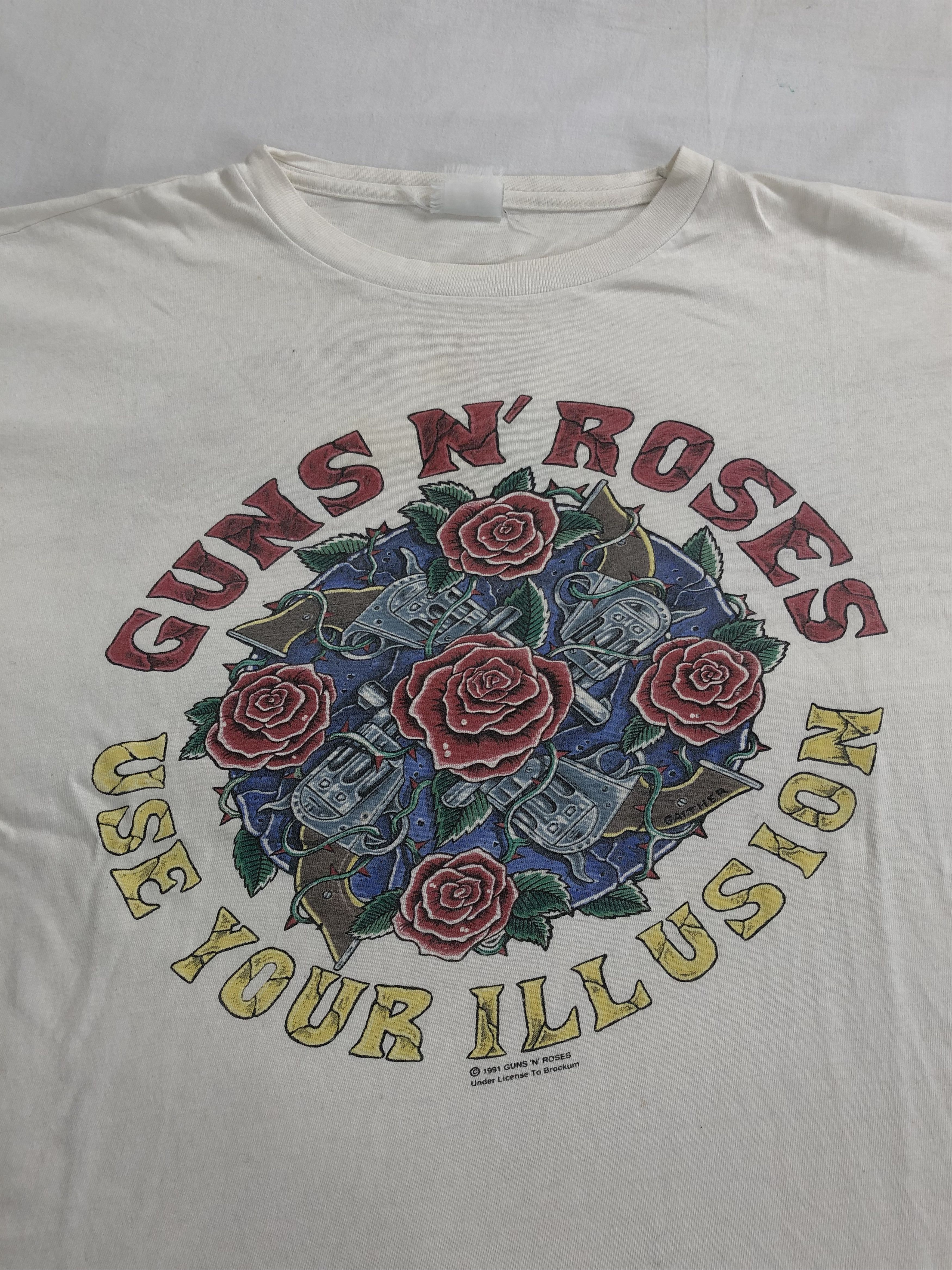 Band Tees Vintage 1991 Guns N Roses (Linkin Park Pink Floyd Pearl Jam Size US XL / EU 56 / 4 - 3 Thumbnail