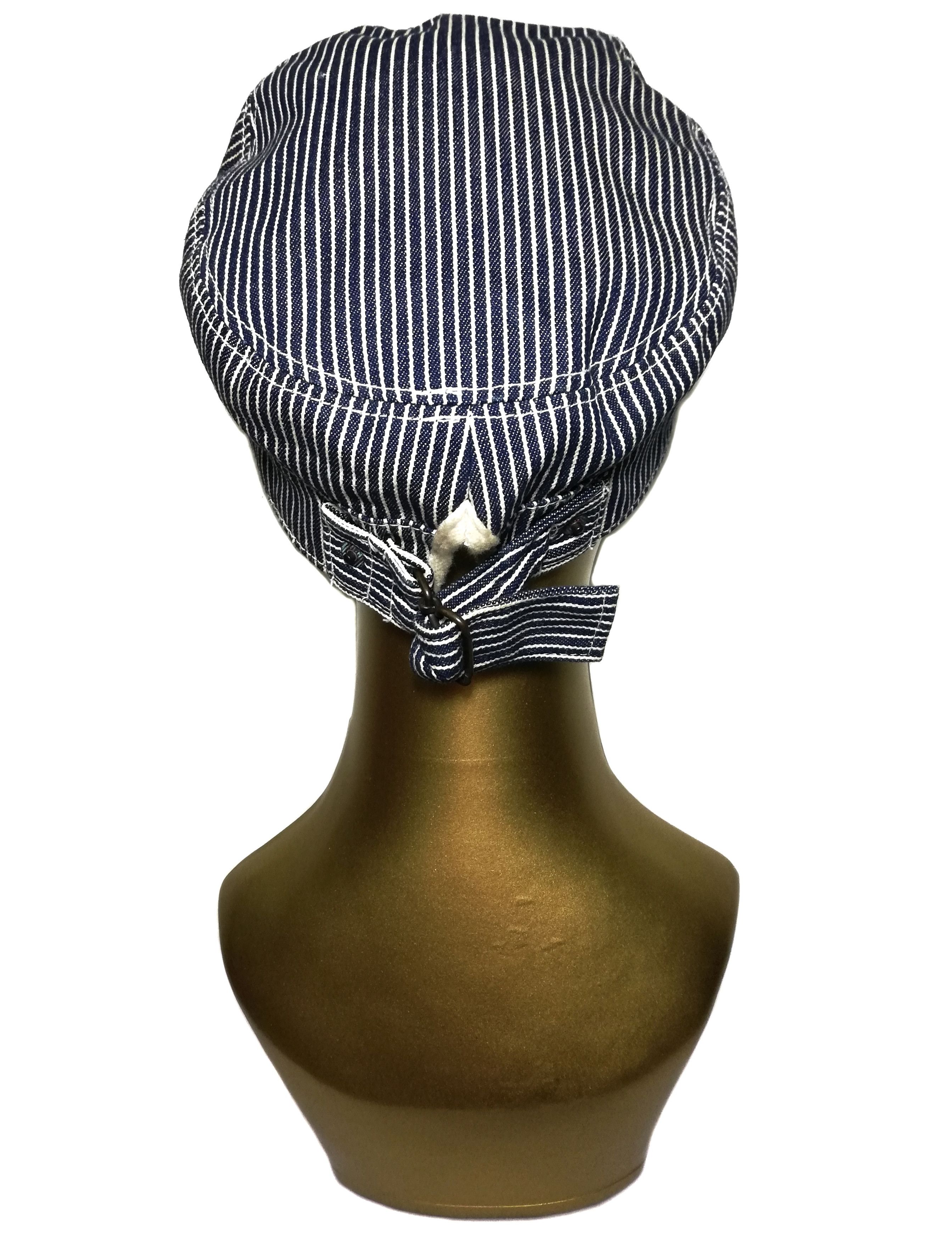 Japanese Brand 🔥Union Made Fab Work Wear Hickory Stripe Railroad Cap🔥 Size ONE SIZE - 6 Thumbnail